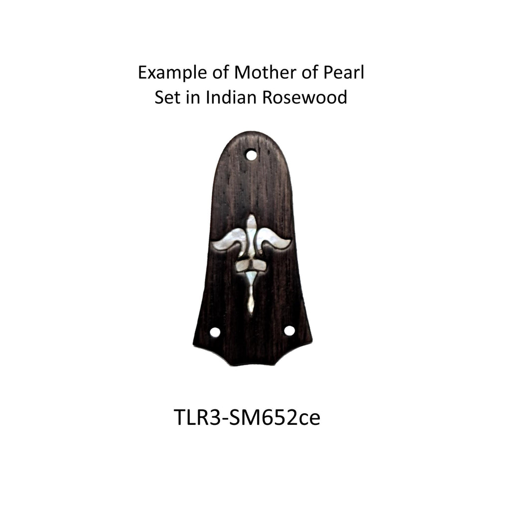 Taylor Guitar Truss Rod Cover: White Mother of Pearl Inlay, Indian Rosewood