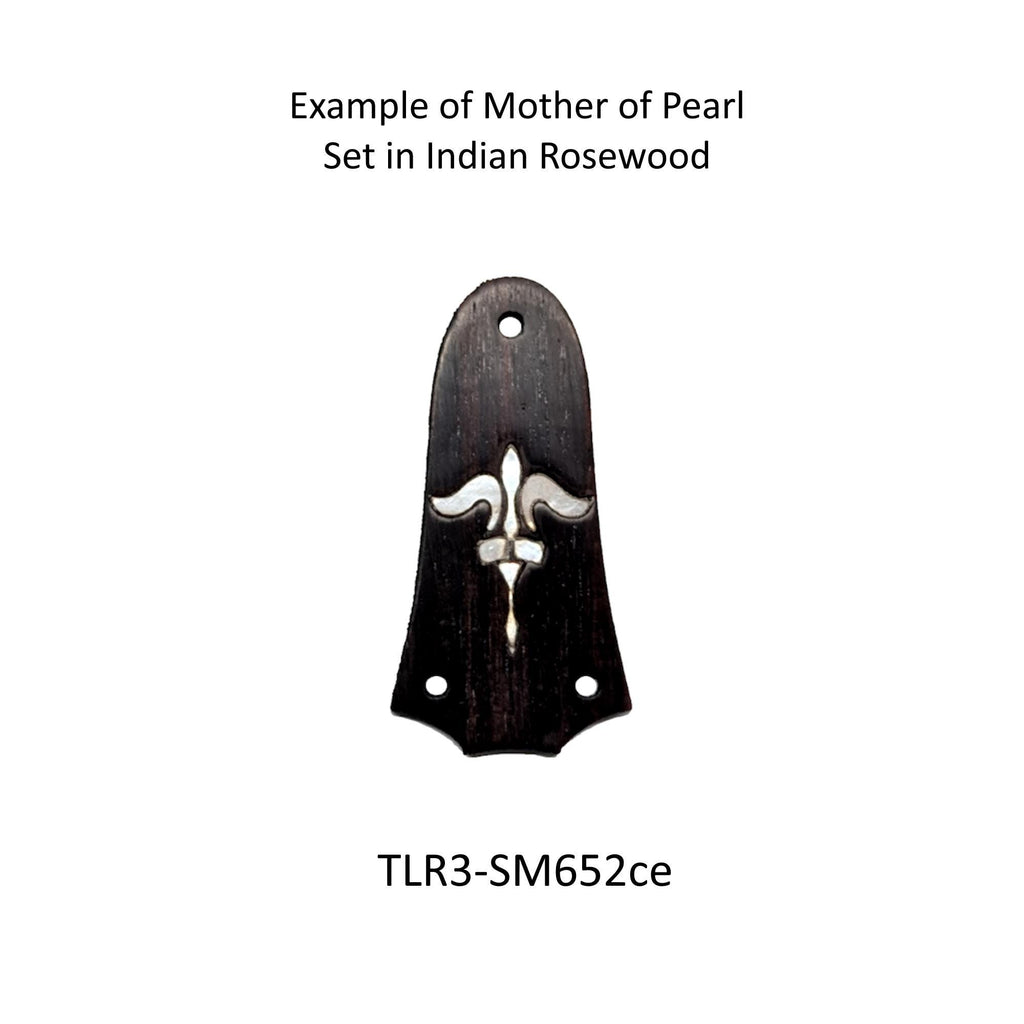 Taylor Guitar Truss Rod Cover: White Mother of Pearl Inlay, Indian Rosewood