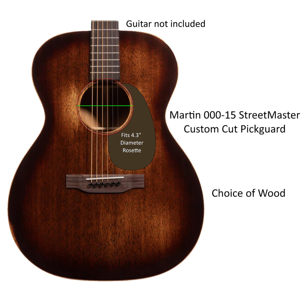 Wood Pickguard Fits Martin 000-15M StreetMaster Guitar Pickguard | Rosewood Mahogany Handcrafted Replacement Parts & Accessories