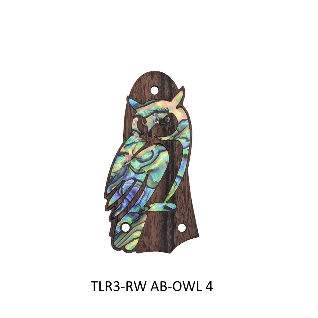 Taylor Guitar Truss Rod Cover Fits GS Mini– Abalone Mother of Pearl Owl Inlay