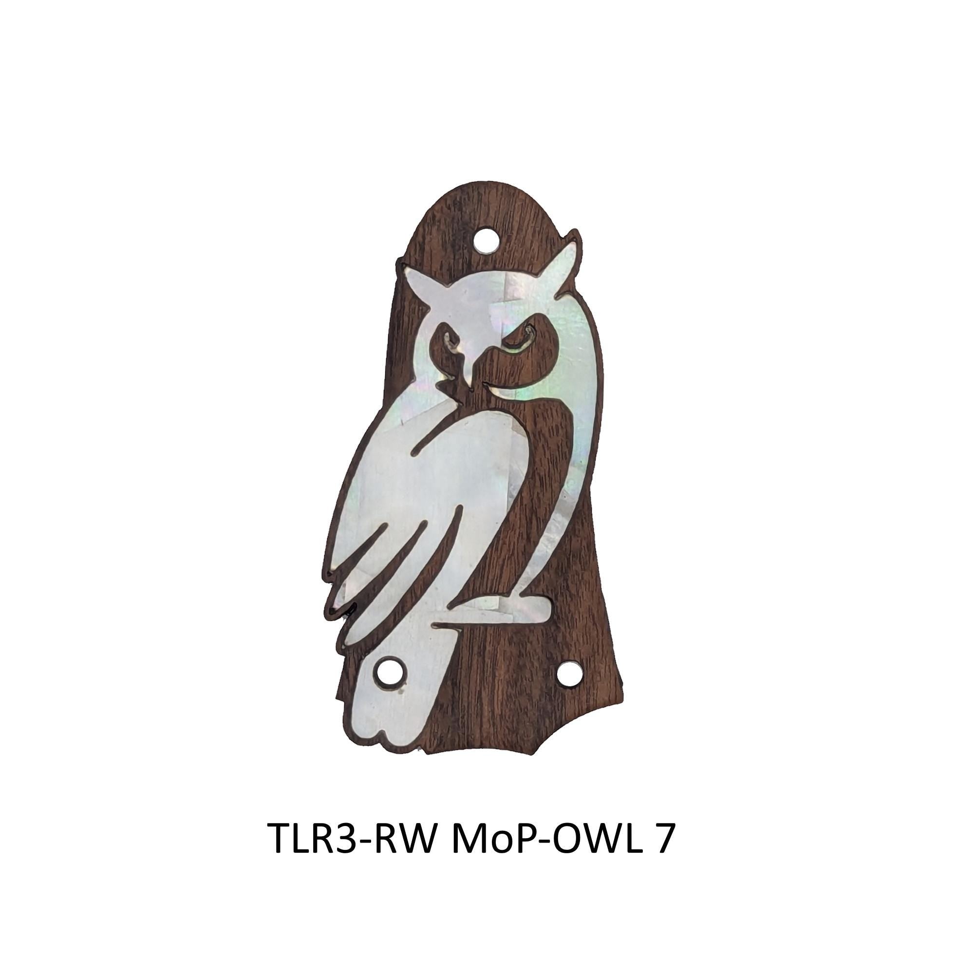Taylor Guitar Truss Rod Cover Fits GS Mini– Abalone Mother of Pearl Owl Inlay
