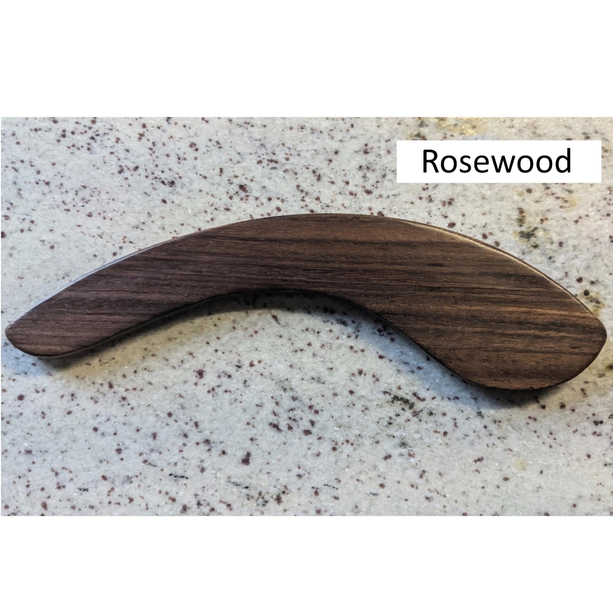 Lefthand Slim Natural Wood Acoustic Guitar Armrest, Handmade Soft Curve Ergonomic Rest