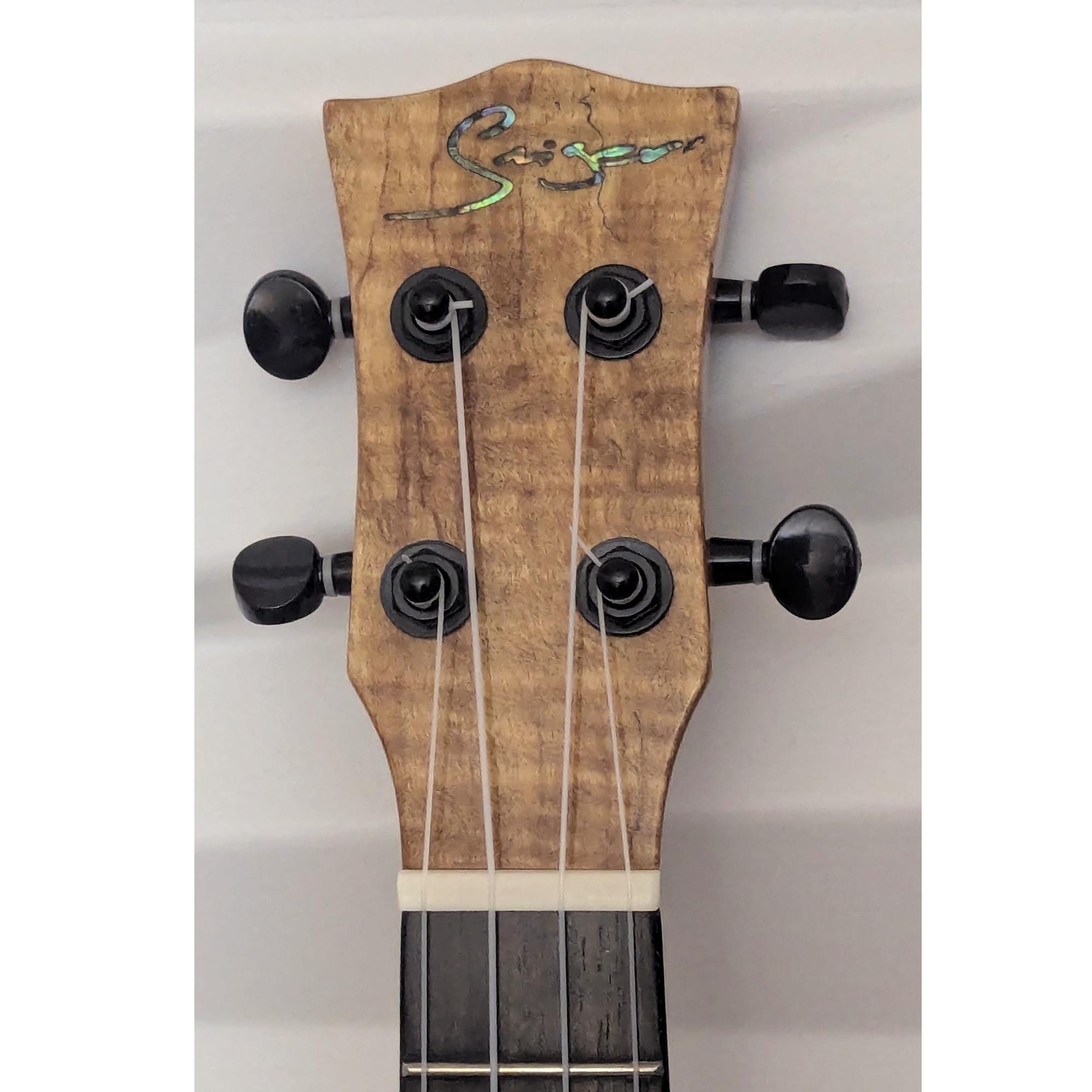 Spalted Maple Concert Ukulele with Abalone Rosette Professional Setup, Ready to Play