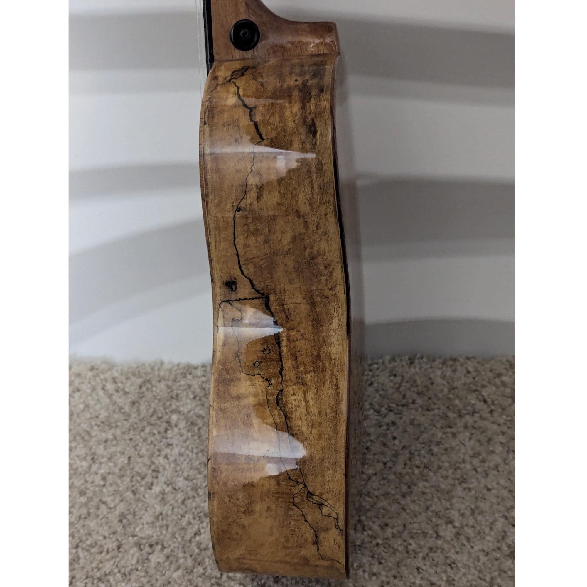 Spalted Maple Concert Ukulele with Abalone Rosette Professional Setup, Ready to Play