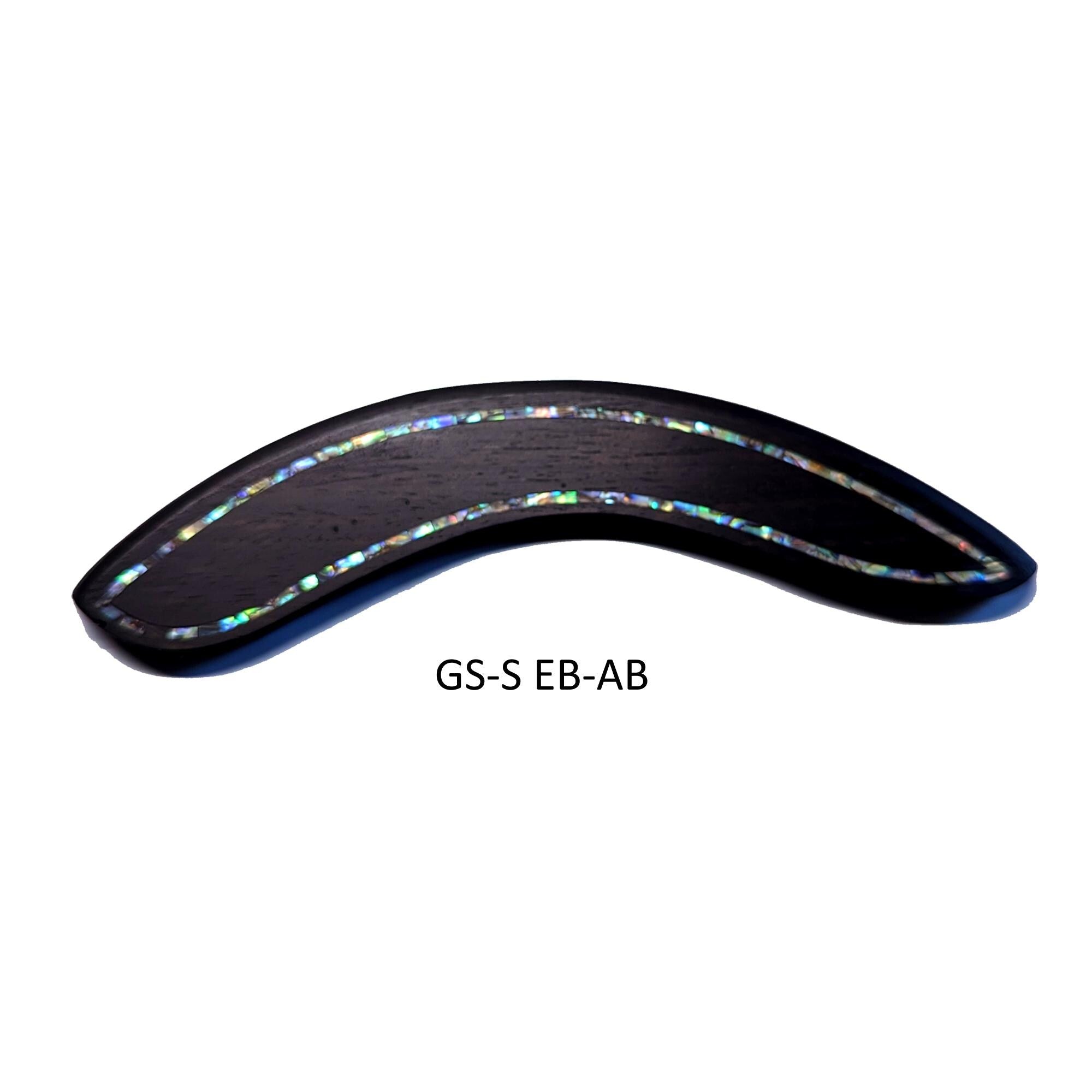 Ebony and Abalone Armrest for Taylor GS Mini |Comfortable Curved Edge Travel Guitar Accessory