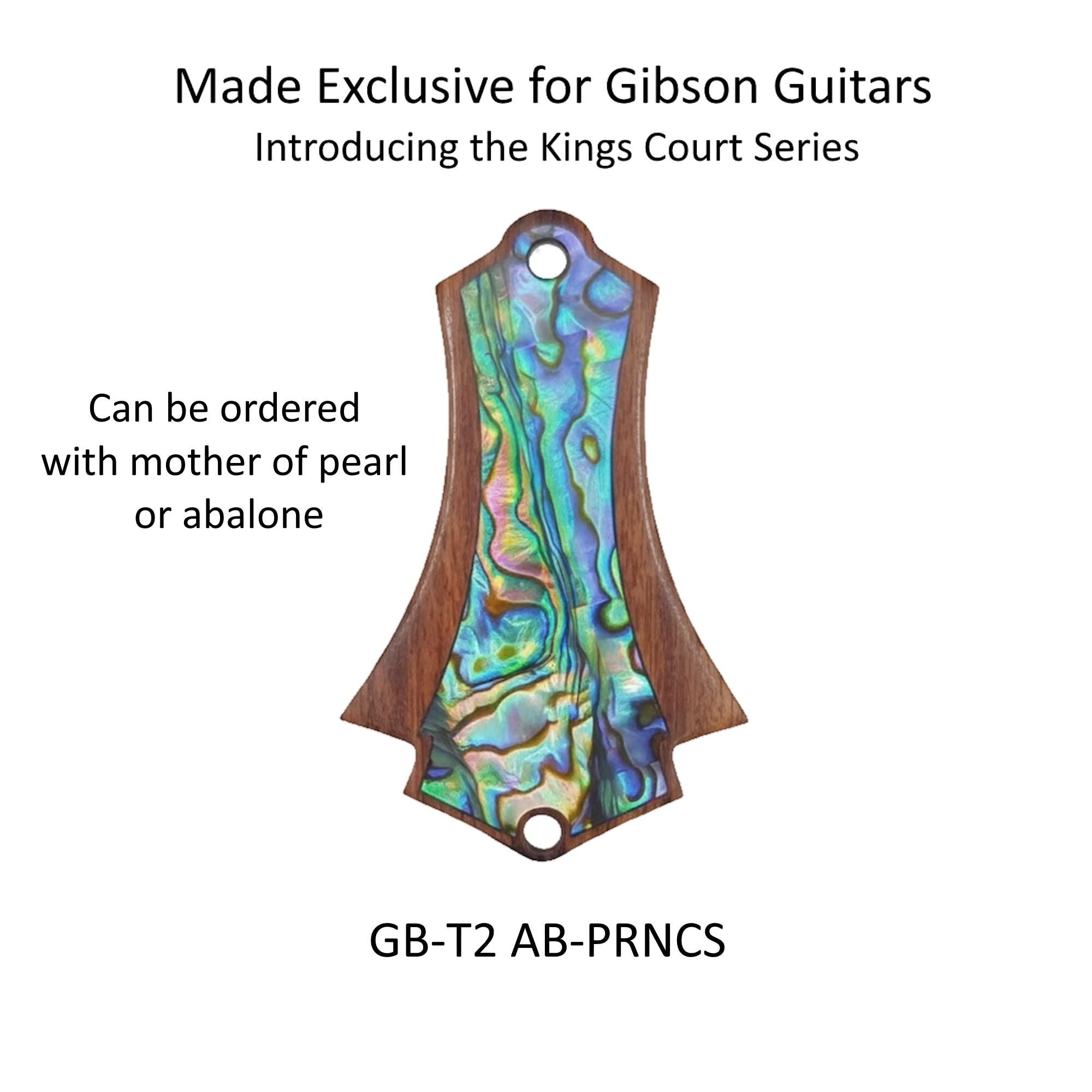 Gibson Guitars Truss Rod Cover Rosewood Colorful Abalone Kings Court Series