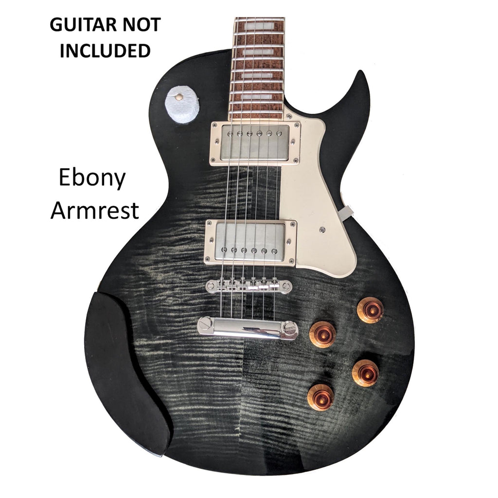 Handcrafted Ebony or Rosewood Guitar Armrest | Les Paul & ES Style