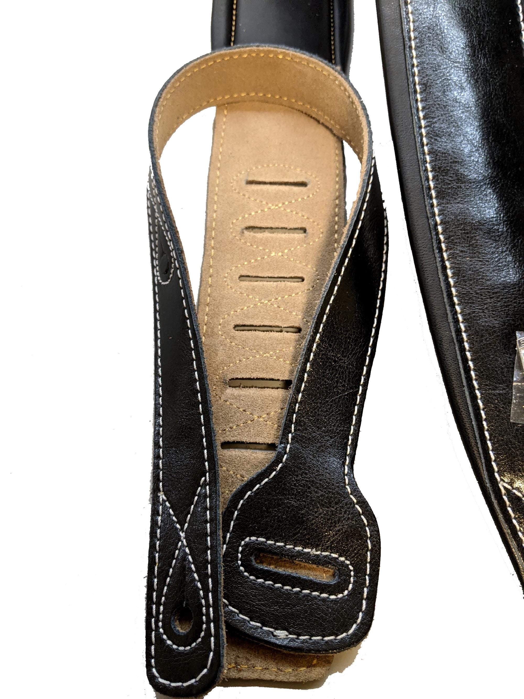 Leather Guitar Strap Soft, Full-Grain, Padded, Pebbled or Smooth, Comfortable & Durable, Musician Accessories