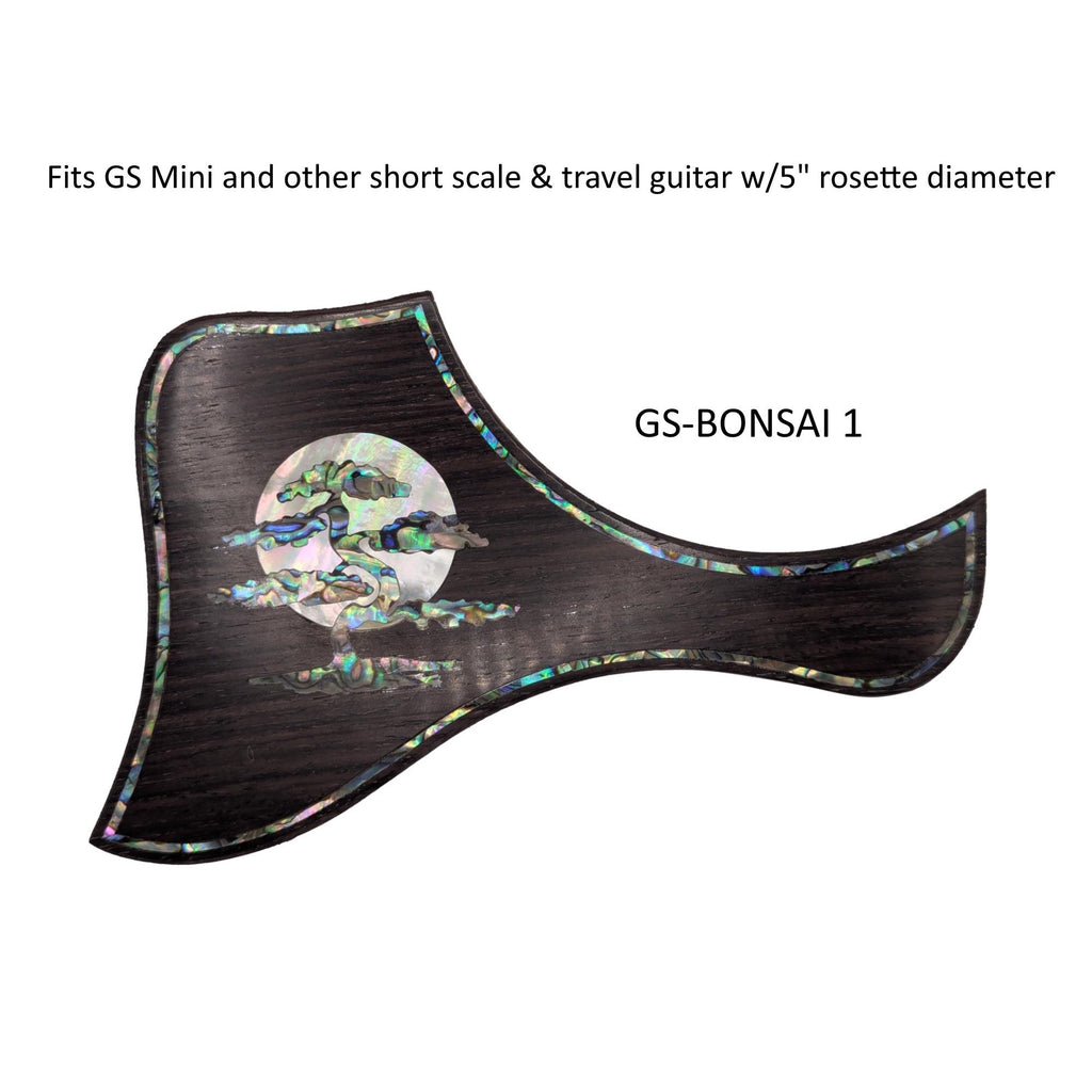 Taylor GS Mini Pickguard Bonsai and Rising Moon Design with Abalone Outline