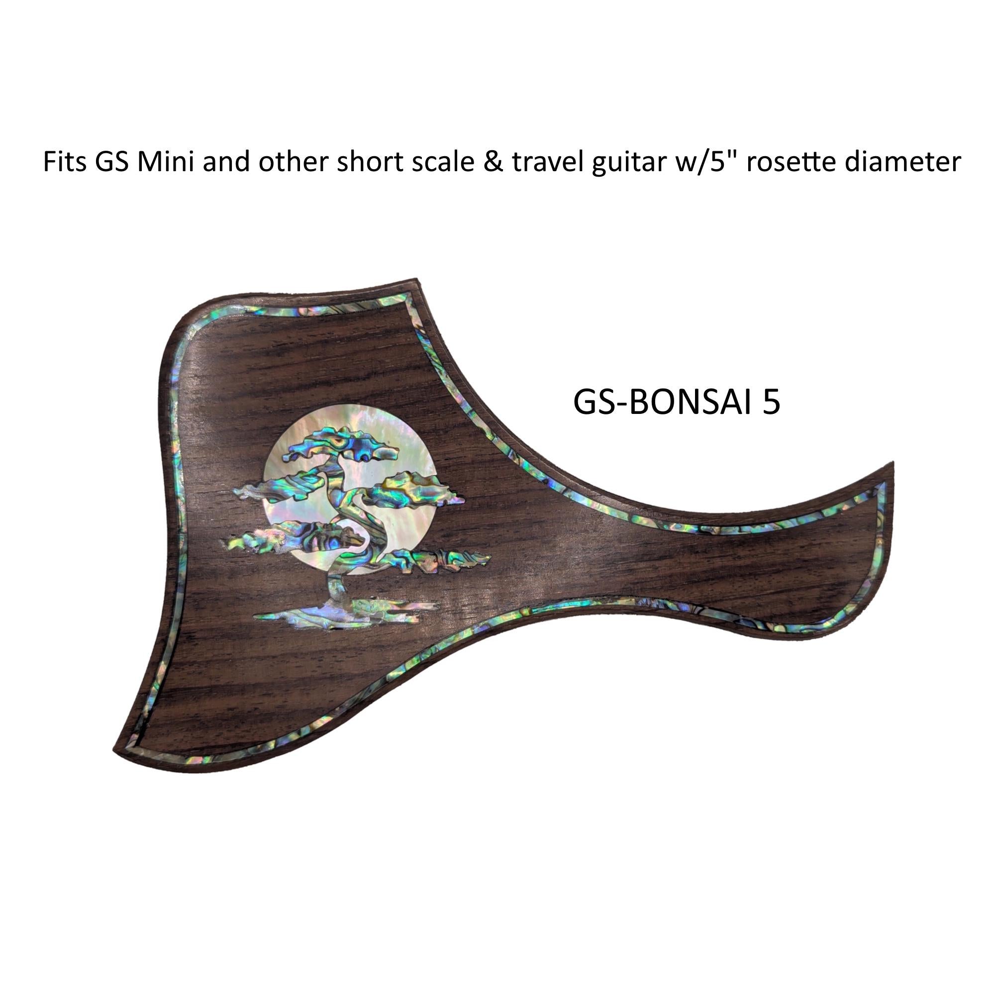 Taylor GS Mini Pickguard Bonsai and Rising Moon Design with Abalone Outline