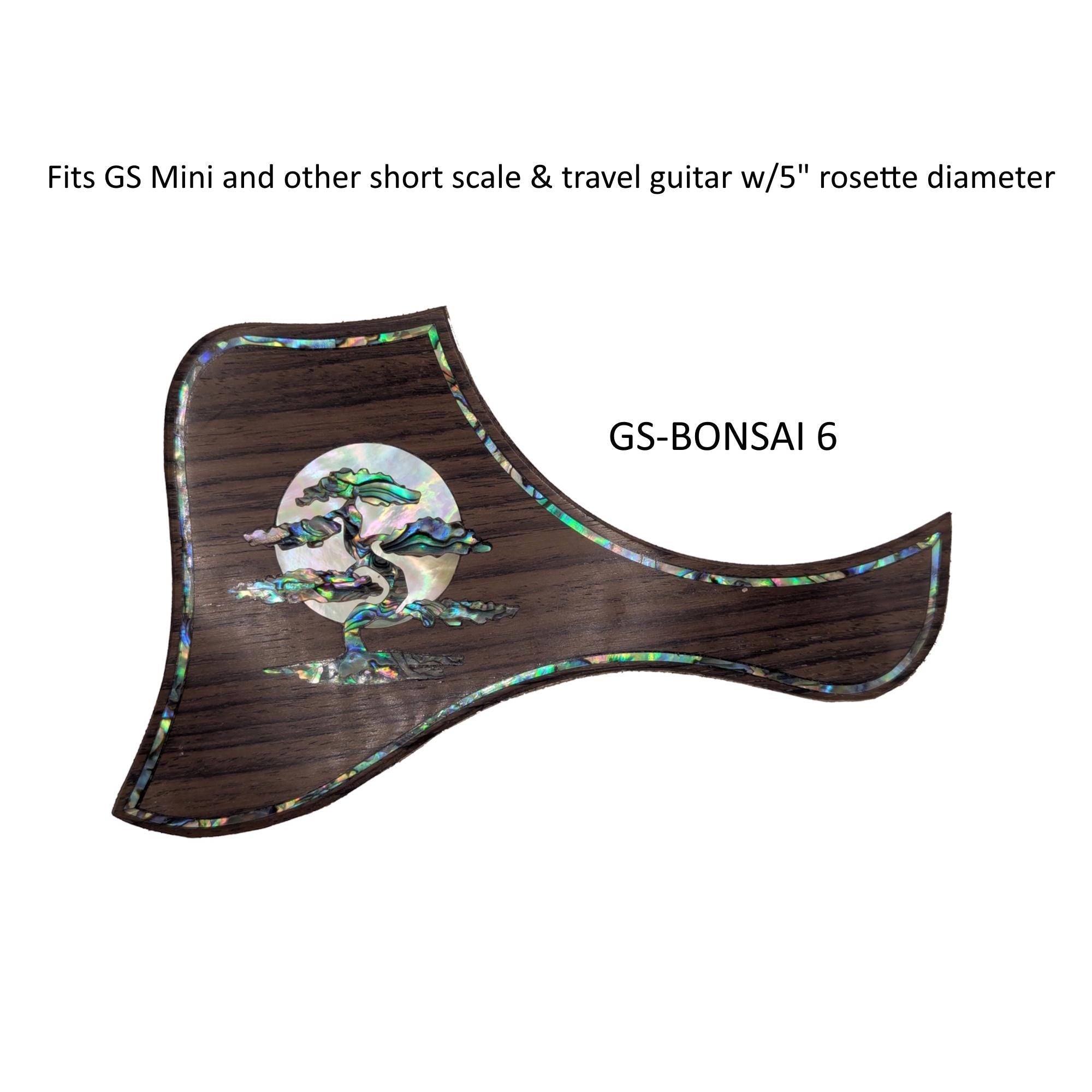 Taylor GS Mini Pickguard Bonsai and Rising Moon Design with Abalone Outline