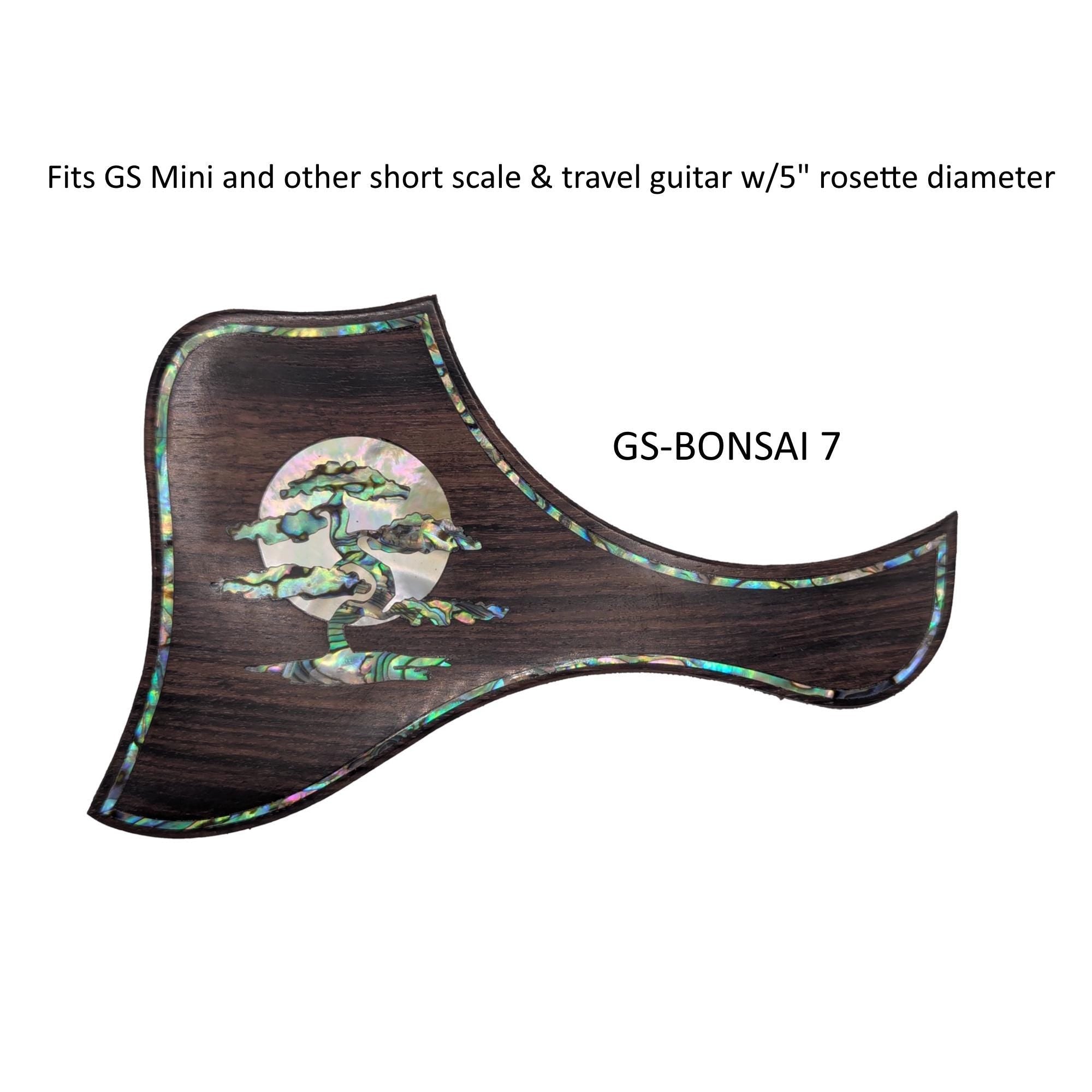 Taylor GS Mini Pickguard Bonsai and Rising Moon Design with Abalone Outline