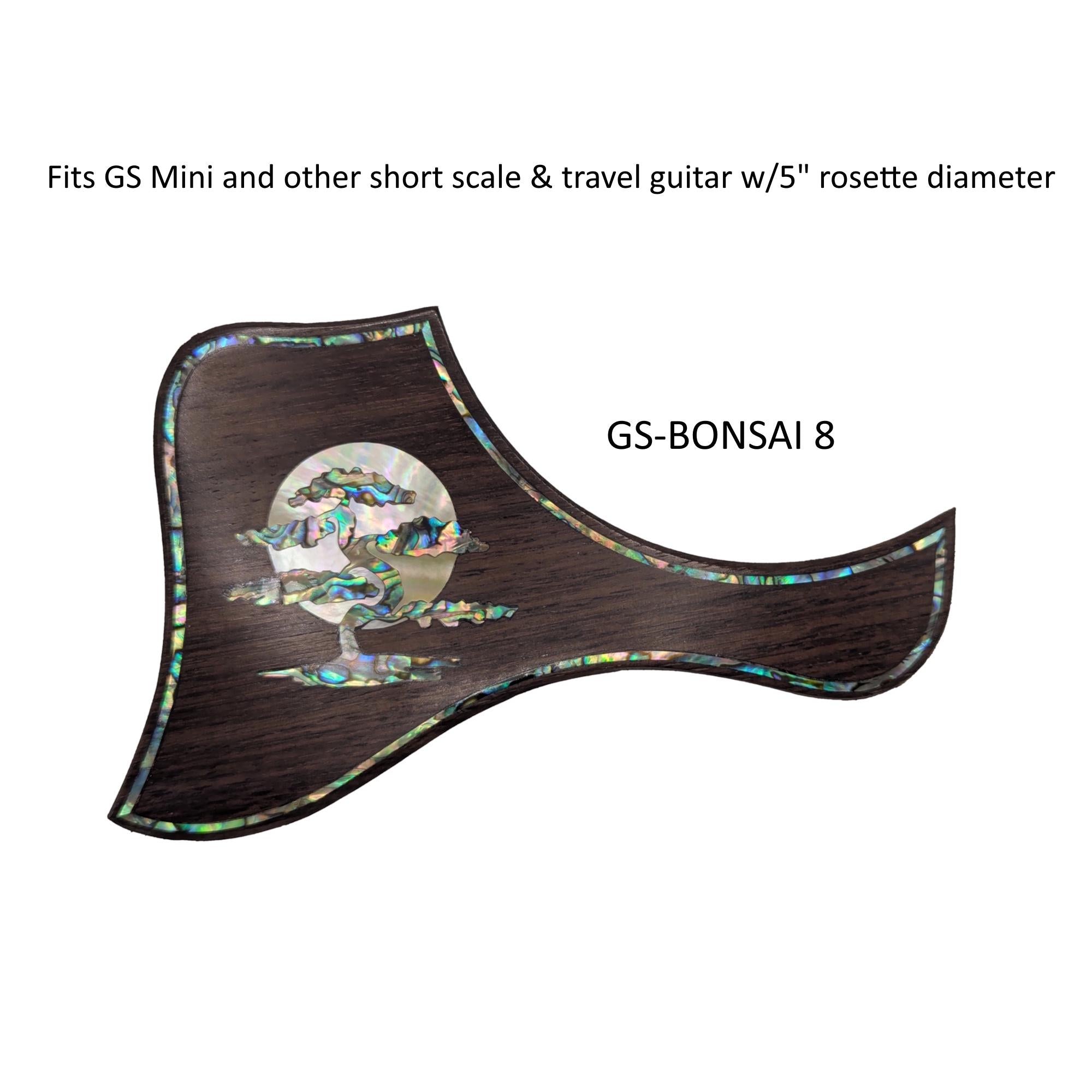 Taylor GS Mini Pickguard Bonsai and Rising Moon Design with Abalone Outline