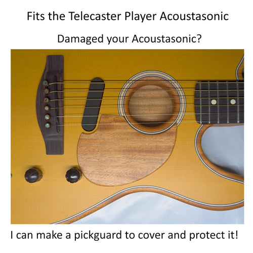 Acoustasonic Telecaster (Player) Pickguard | Solid Wood | Custom Guitar Part