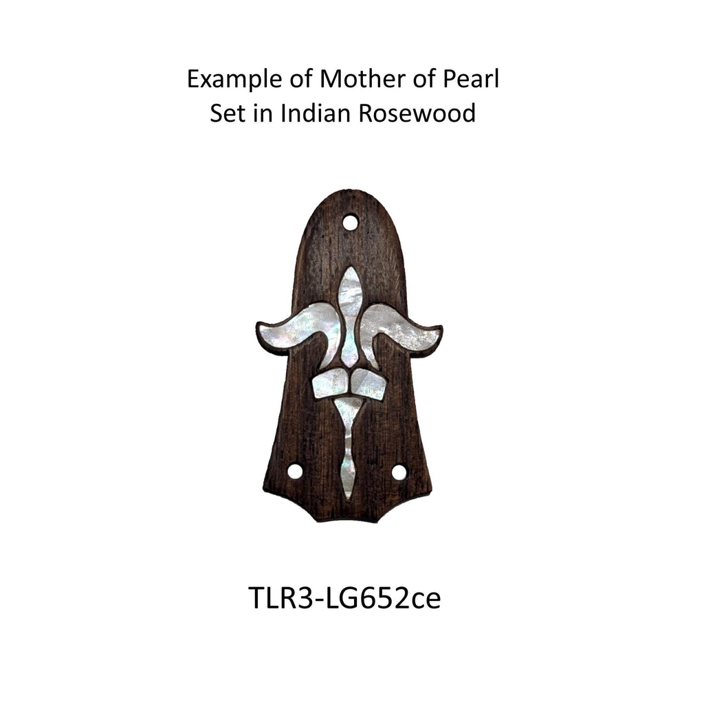 Taylor Guitar Truss Rod Cover: White Mother of Pearl Inlay, Indian Rosewood