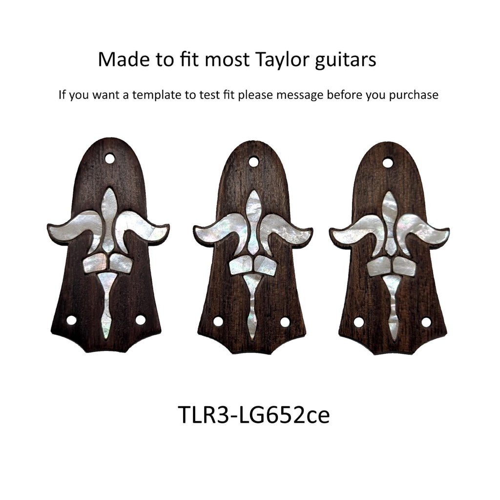Taylor Guitar Truss Rod Cover: White Mother of Pearl Inlay, Indian Rosewood