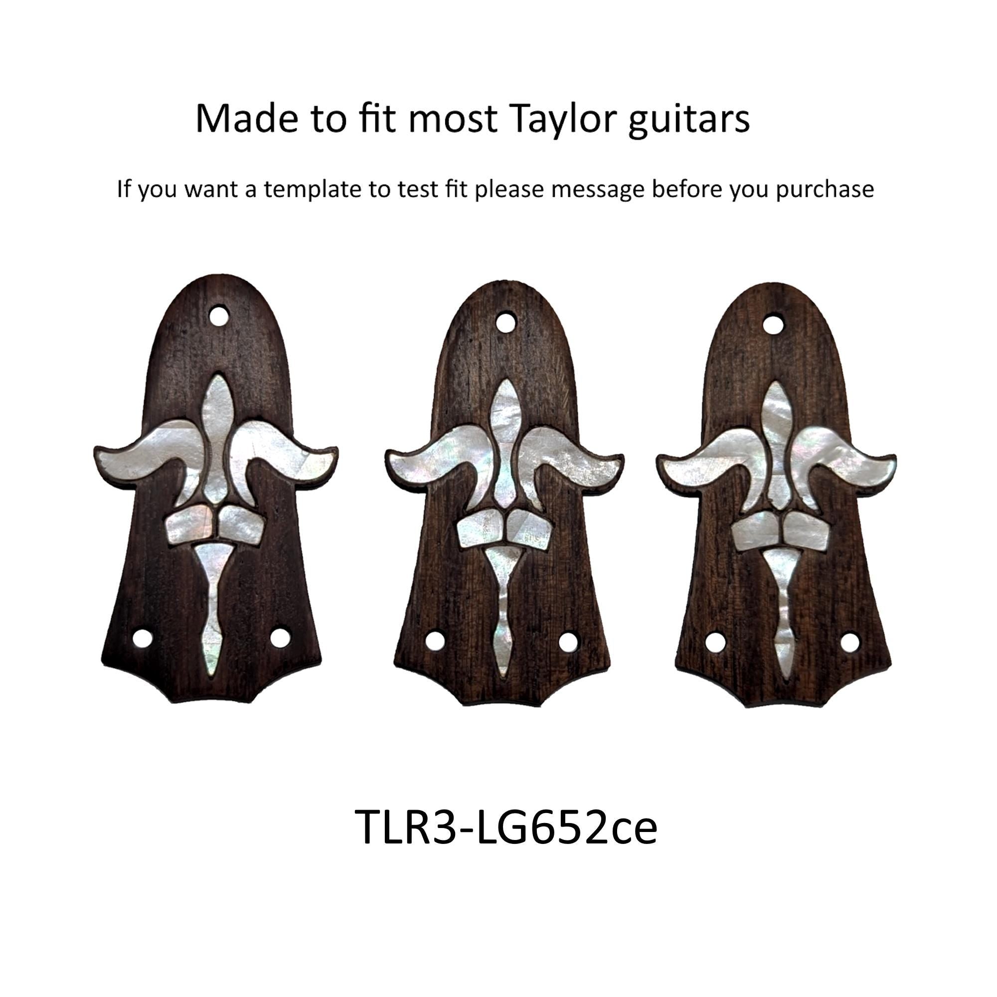 Taylor Guitar Truss Rod Cover: White Mother of Pearl Inlay, Indian Rosewood