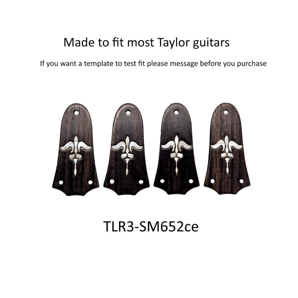 Taylor Guitar Truss Rod Cover: White Mother of Pearl Inlay, Indian Rosewood