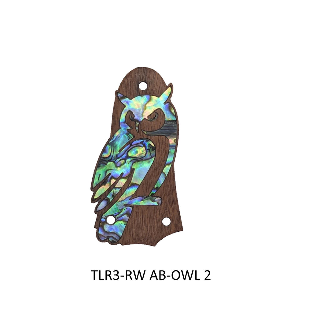 Taylor Guitar Truss Rod Cover Fits GS Mini– Abalone Mother of Pearl Owl Inlay