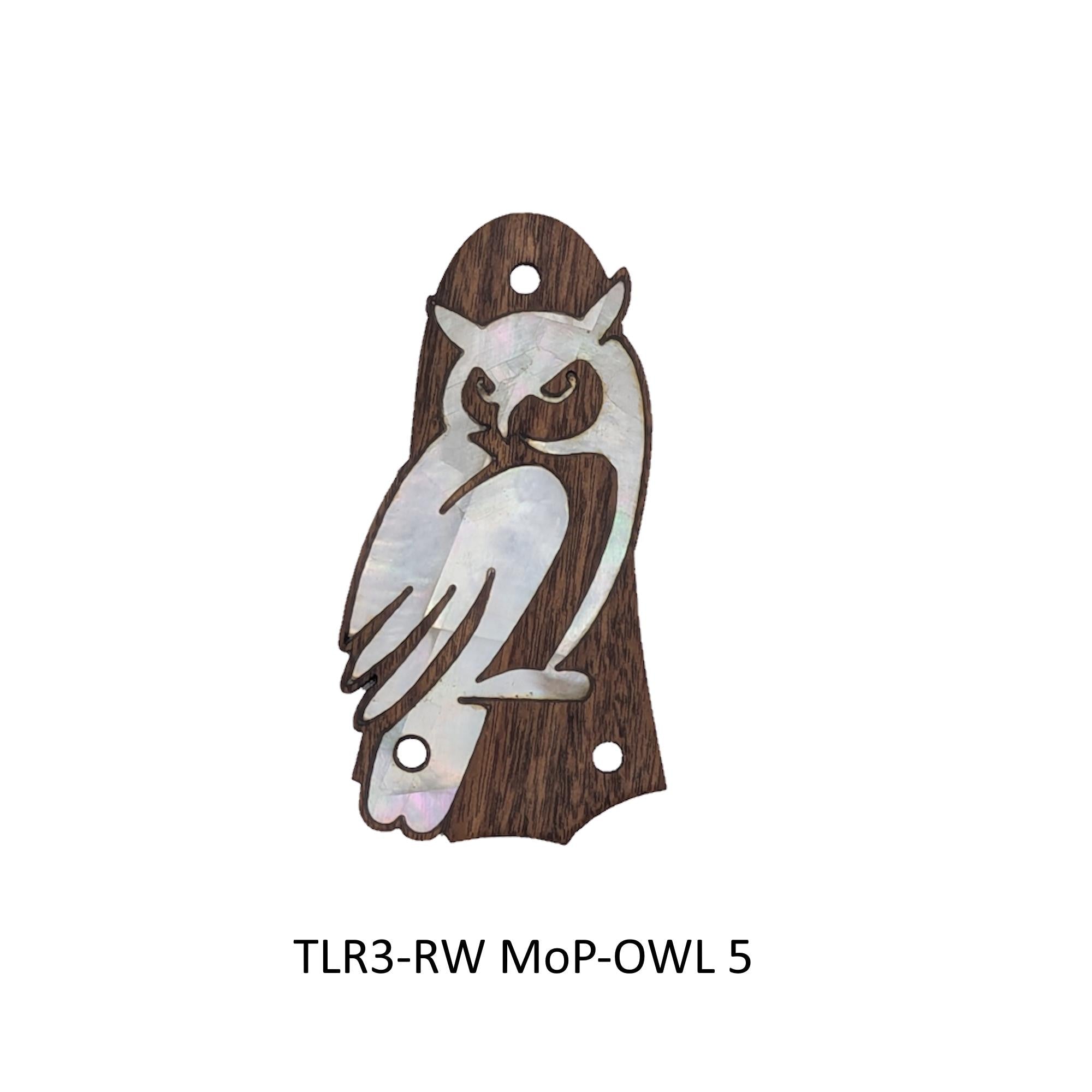 Taylor Guitar Truss Rod Cover Fits GS Mini– Abalone Mother of Pearl Owl Inlay