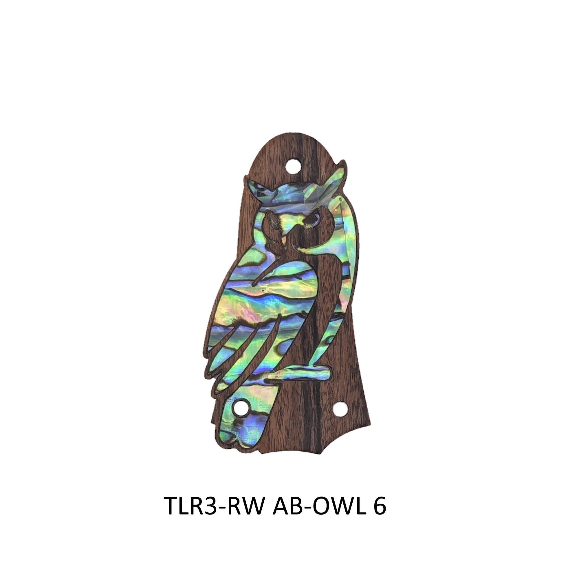 Taylor Guitar Truss Rod Cover Fits GS Mini– Abalone Mother of Pearl Owl Inlay