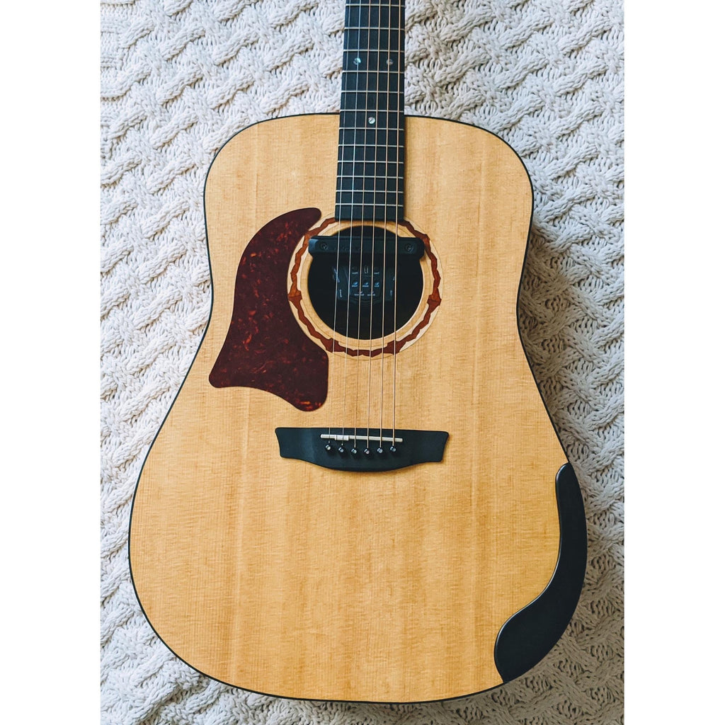 Lefthand Slim Natural Wood Acoustic Guitar Armrest, Handmade Soft Curve Ergonomic Rest