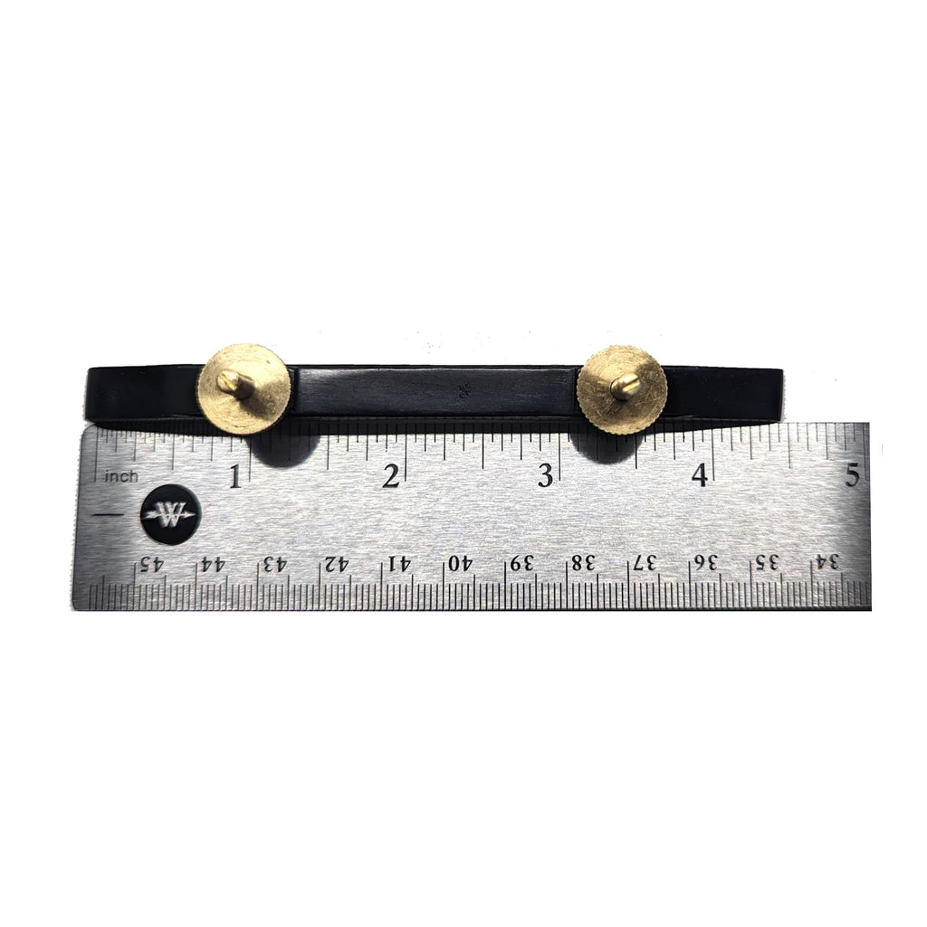 Pro Series Ebony Mandolin Bridge Adjustable Compensated: Solid Brass Hardware, Unslotted Saddle