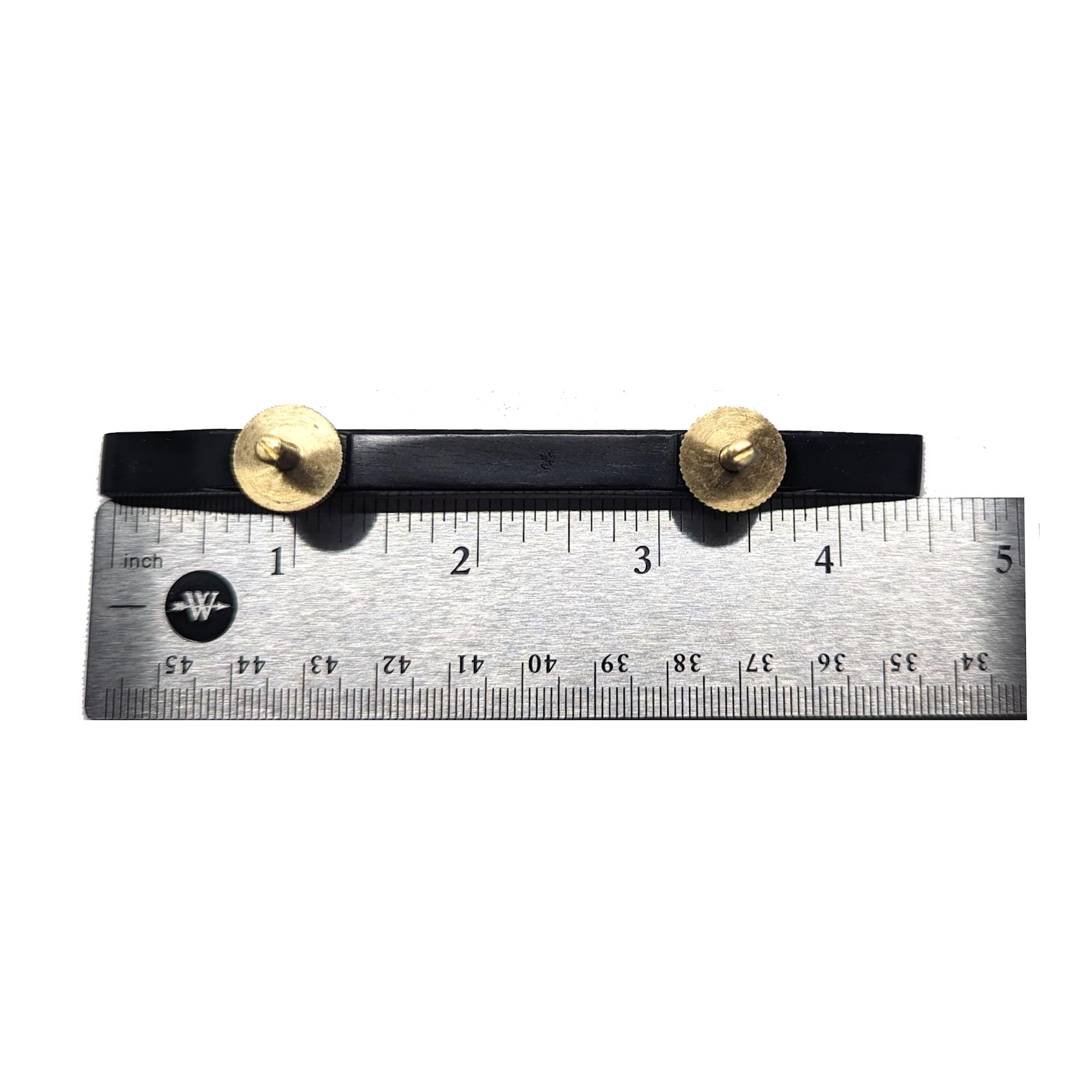 Pro Series Ebony Mandolin Bridge Adjustable Compensated: Solid Brass Hardware, Unslotted Saddle