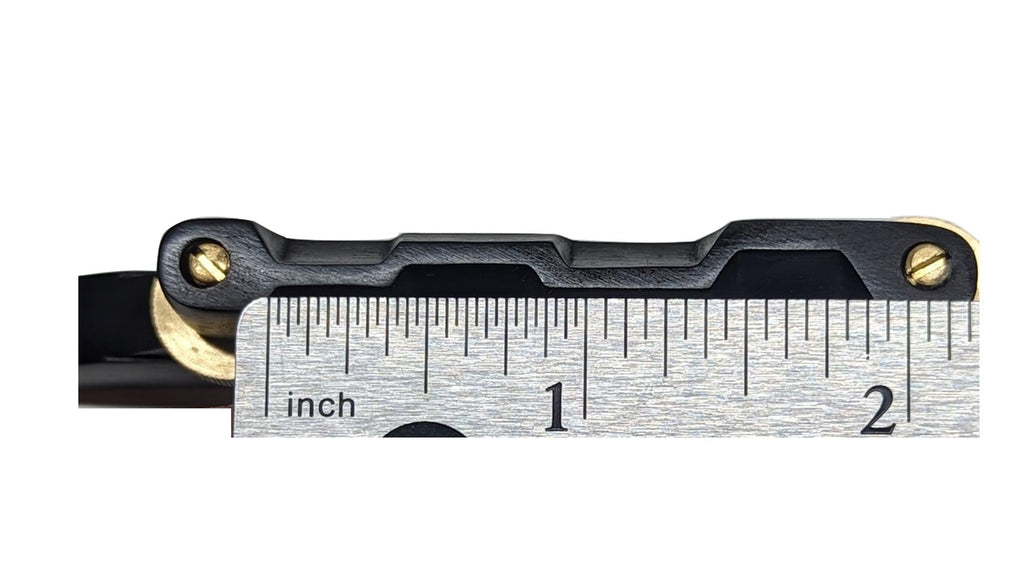 Pro Series Ebony Mandolin Bridge Adjustable Compensated: Solid Brass Hardware, Unslotted Saddle