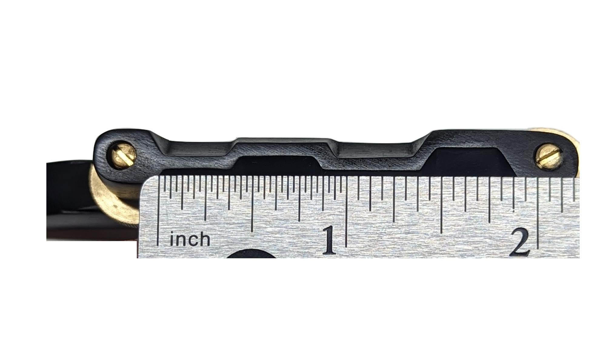Pro Series Ebony Mandolin Bridge Adjustable Compensated: Solid Brass Hardware, Unslotted Saddle
