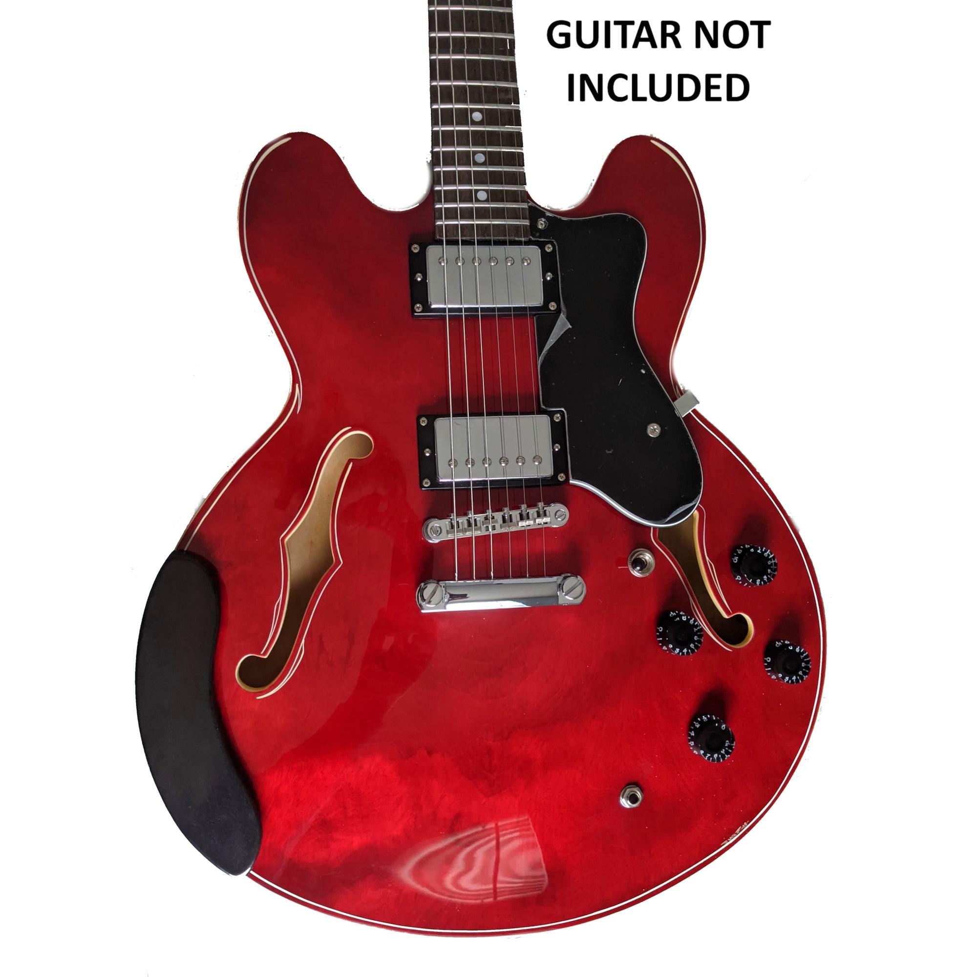 Handcrafted Ebony or Rosewood Guitar Armrest | Les Paul & ES Style
