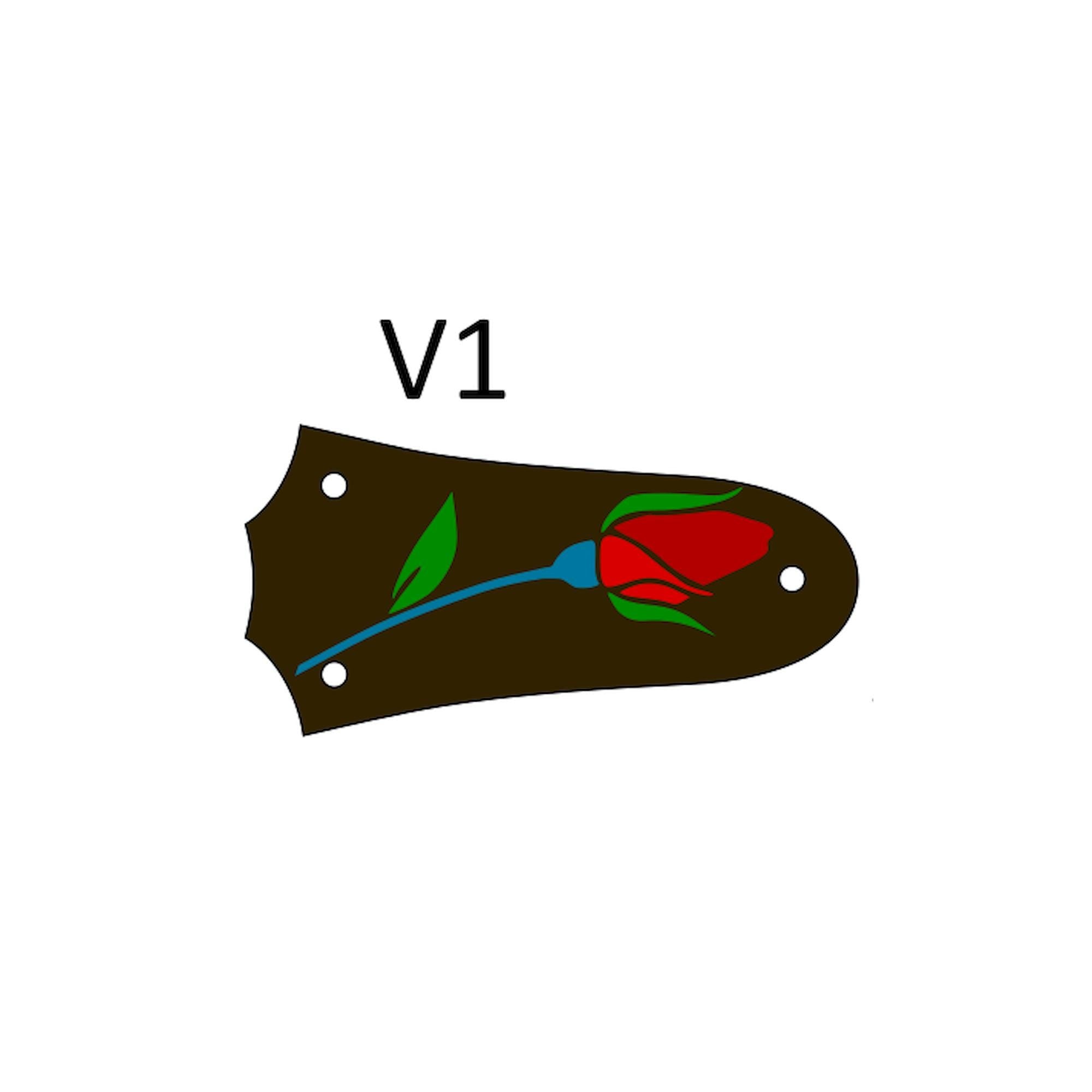 Truss Rod Cover Fits Taylor | Rose Inlay Color of Choice | Handcrafted Guitar Parts Accessories