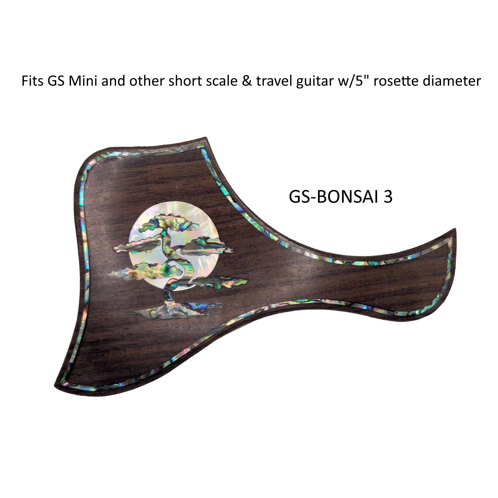 Taylor GS Mini Pickguard Bonsai and Rising Moon Design with Abalone Outline
