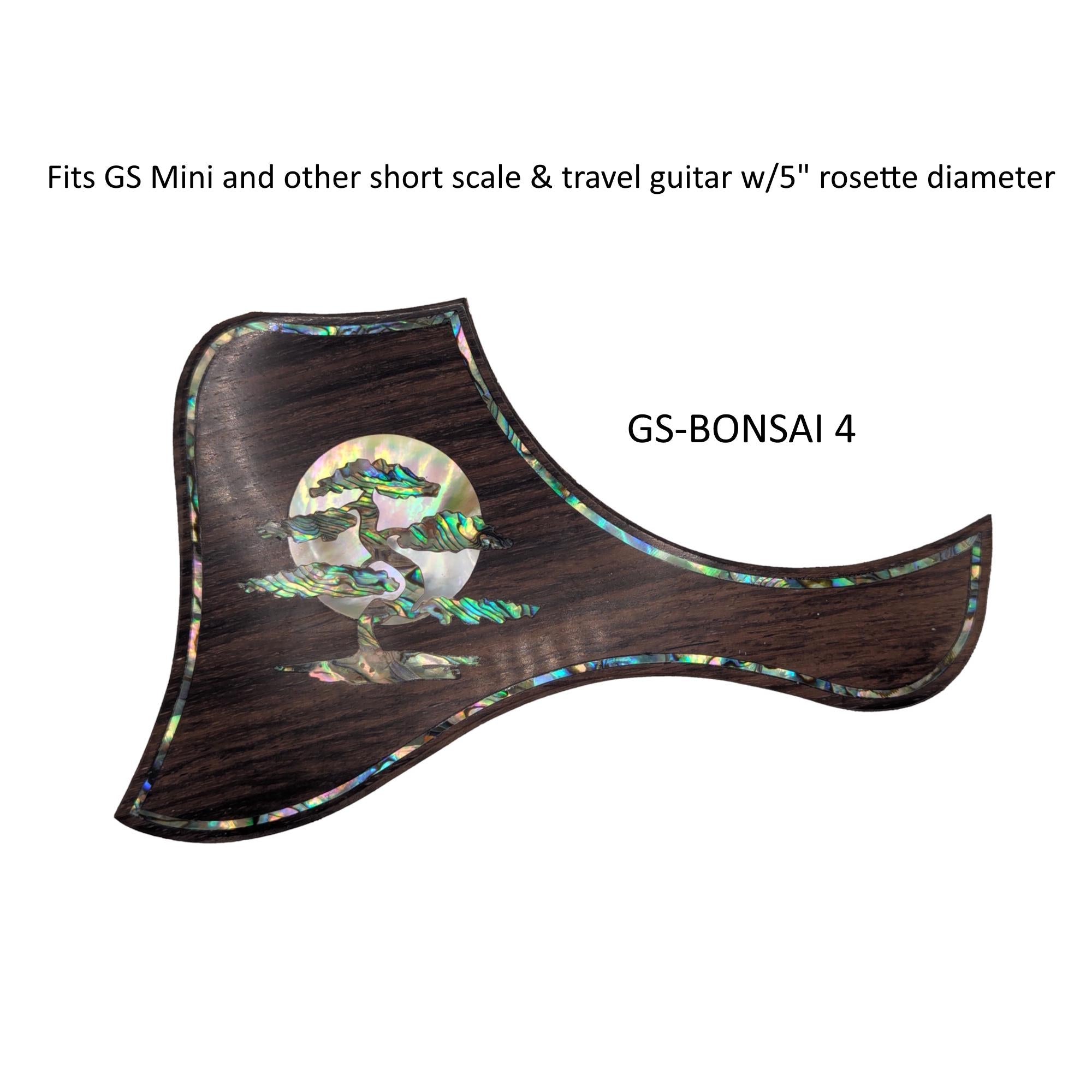 Taylor GS Mini Pickguard Bonsai and Rising Moon Design with Abalone Outline