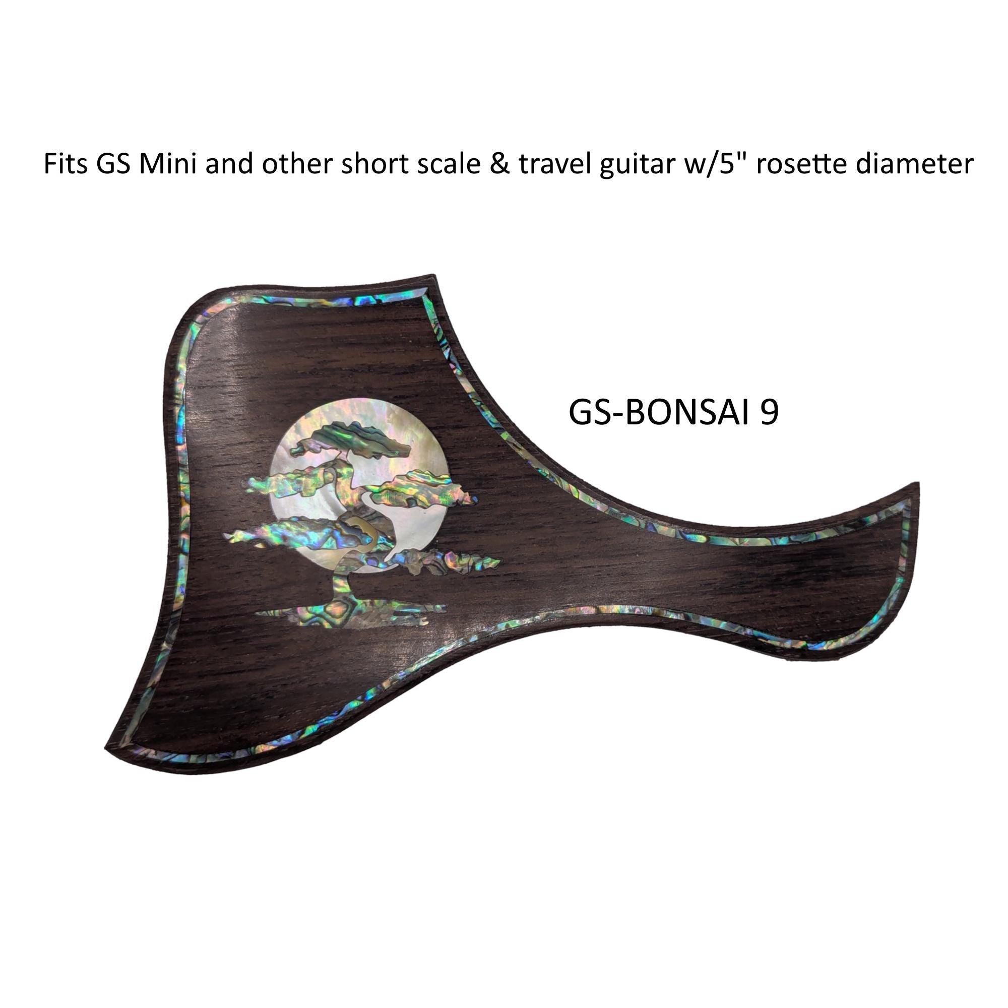 Taylor GS Mini Pickguard Bonsai and Rising Moon Design with Abalone Outline