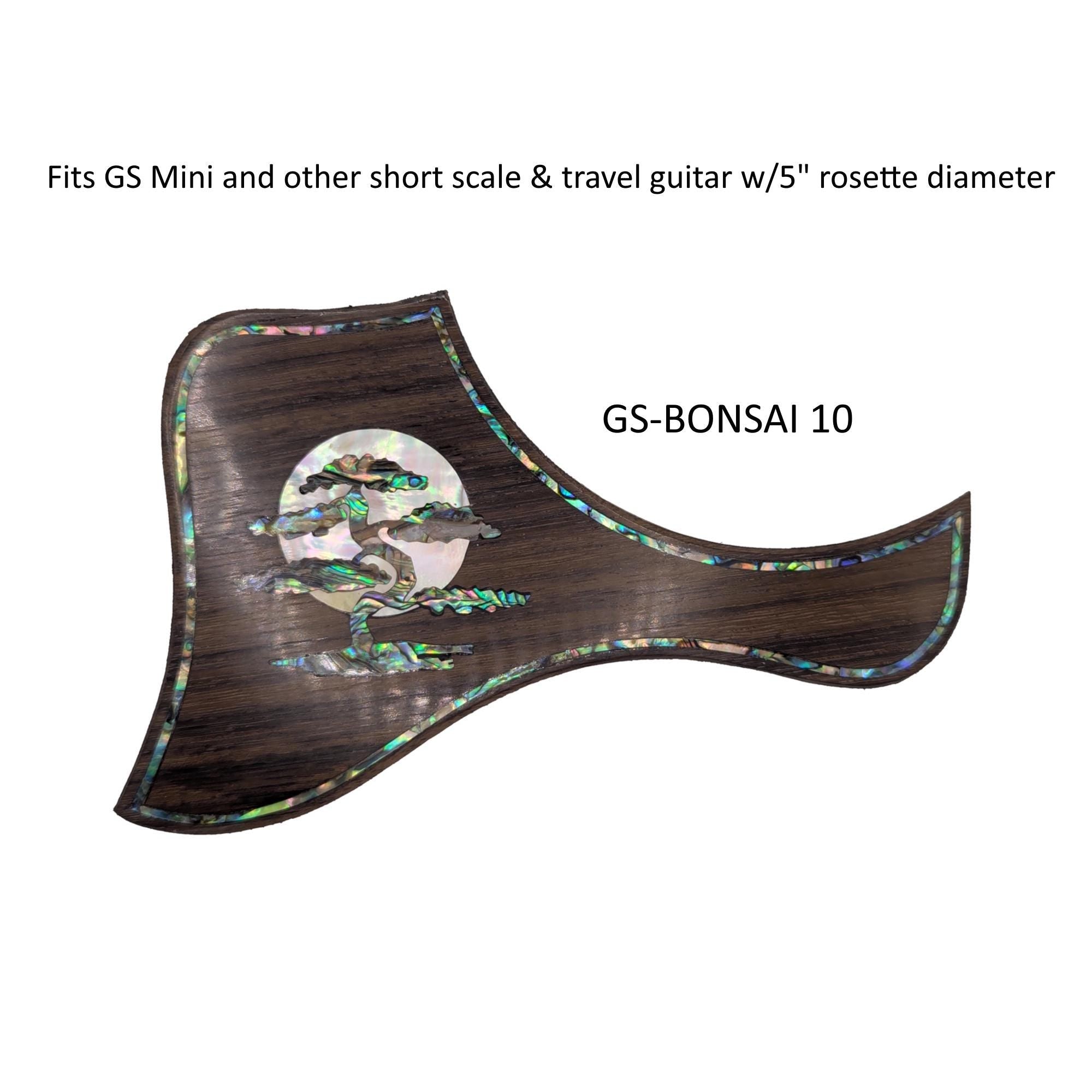 Taylor GS Mini Pickguard Bonsai and Rising Moon Design with Abalone Outline