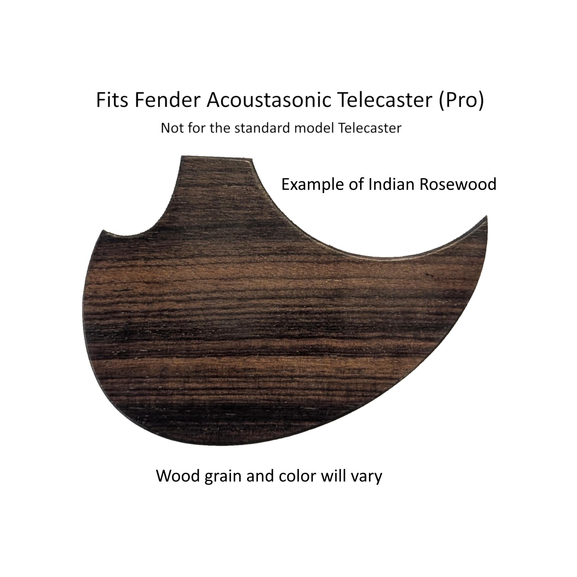 Acoustasonic Telecaster (Player) Pickguard | Solid Wood | Custom Guitar Part