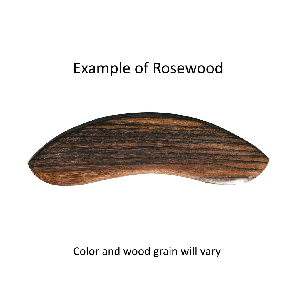 Handcrafted Guitar Armrest: Rosewood, Ebony, Mahogany - Comfortable Curved Edge