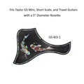 Koi Design Inlay Pickguard Fits Taylor GS Mini Guitar - Abalone & Mother of Pearl