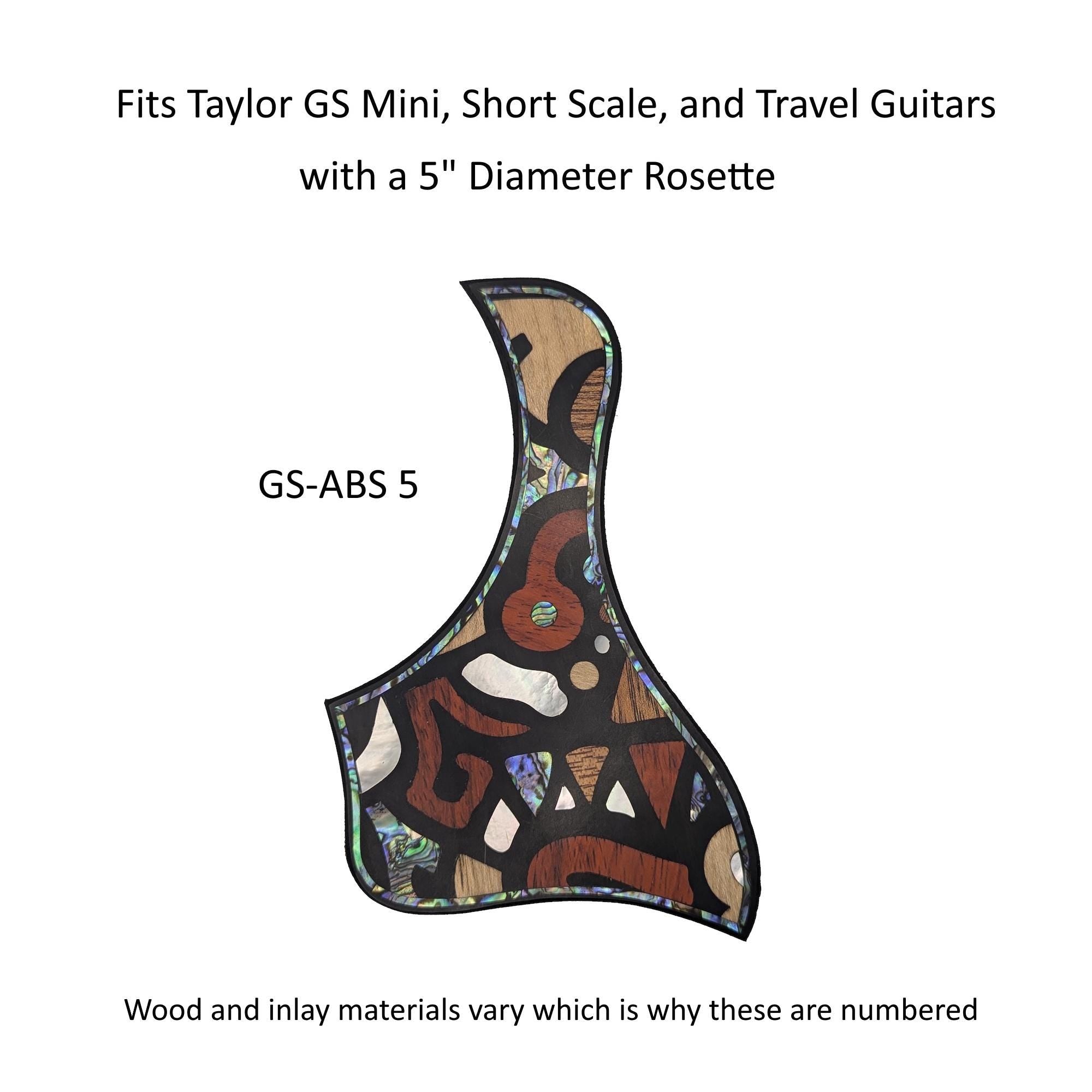 Travel Guitar-Taylor GS Mini Pickguard | Abstract Mother of Pearl Abalone Inlay Top Protection