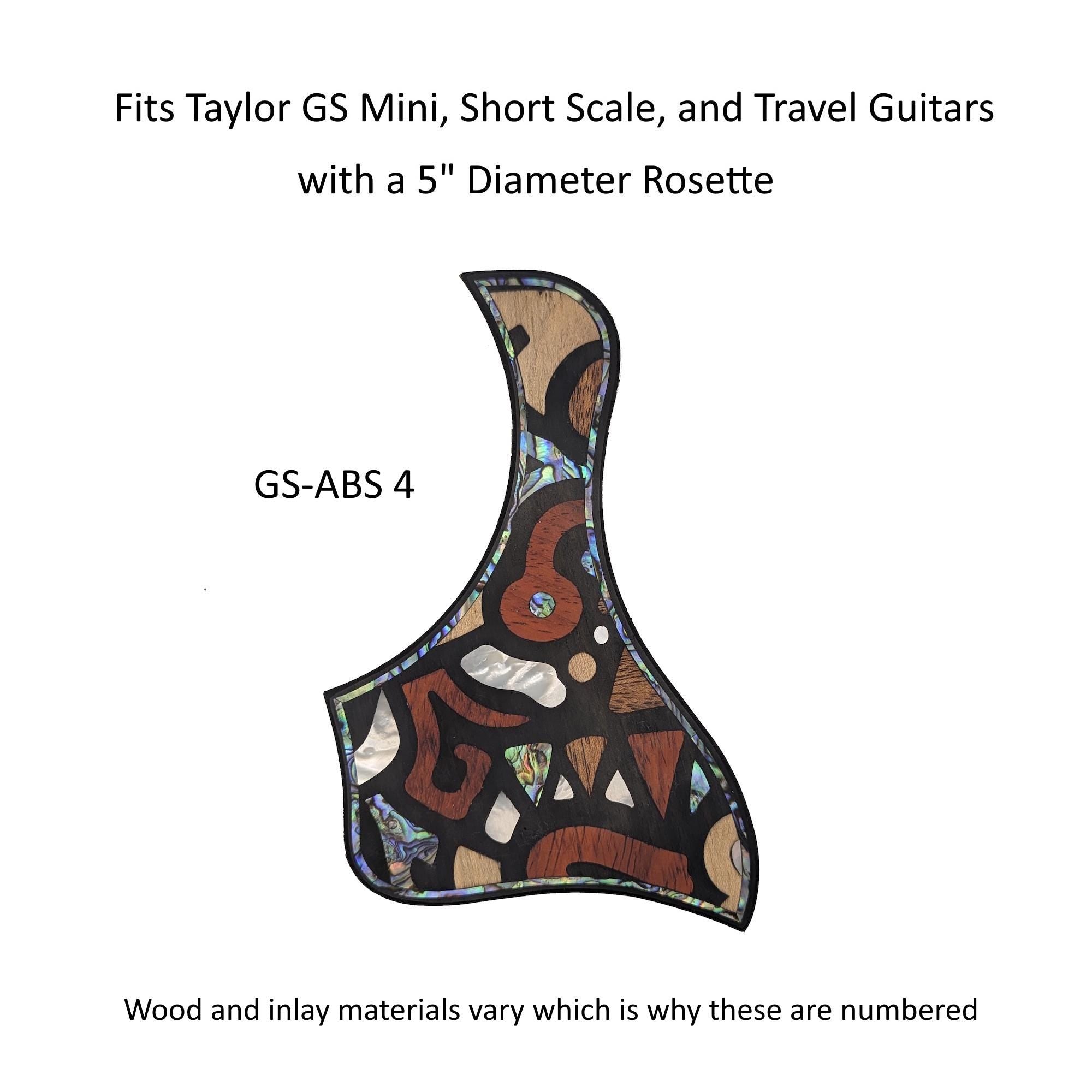 Travel Guitar-Taylor GS Mini Pickguard | Abstract Mother of Pearl Abalone Inlay Top Protection