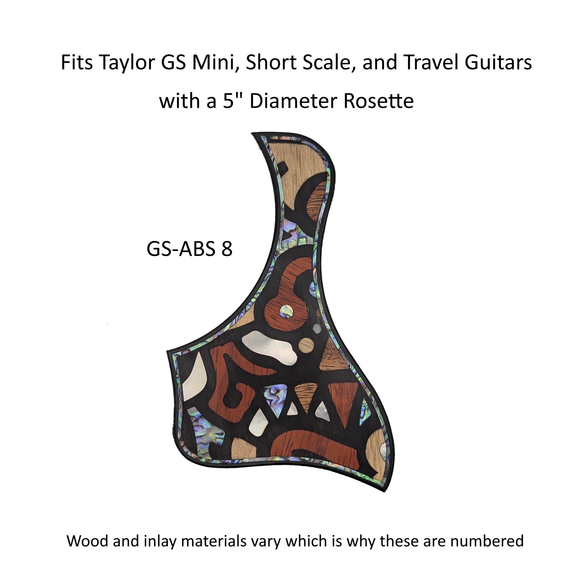 Travel Guitar-Taylor GS Mini Pickguard | Abstract Mother of Pearl Abalone Inlay Top Protection