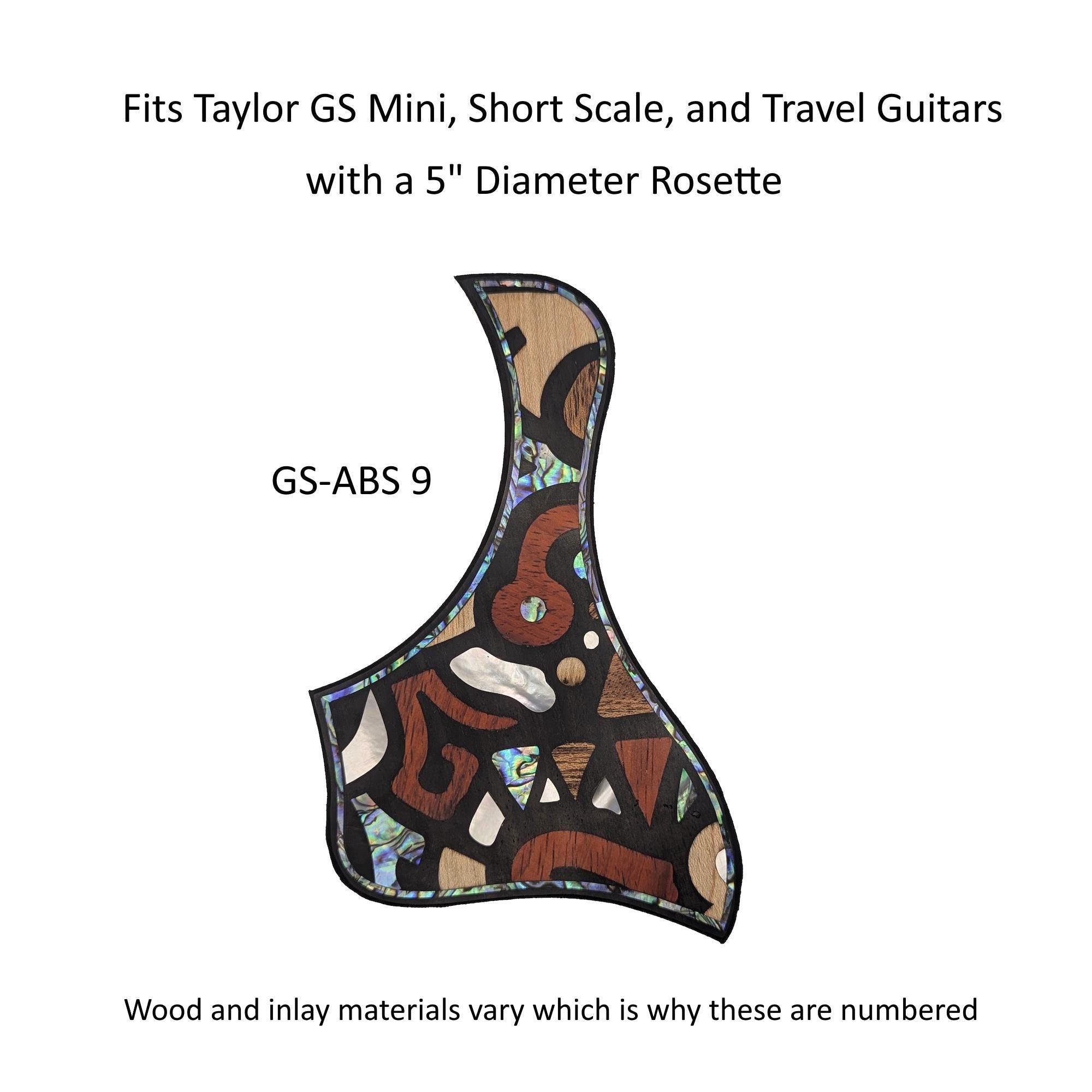 Travel Guitar-Taylor GS Mini Pickguard | Abstract Mother of Pearl Abalone Inlay Top Protection