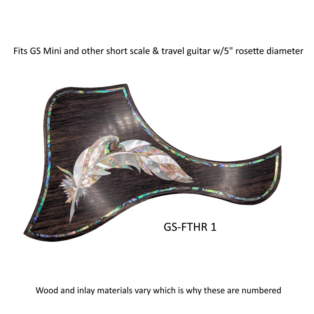 Taylor GS Mini Guitar Pickguard Feather Design Mother of Pearl Inlay Colorful Abalone