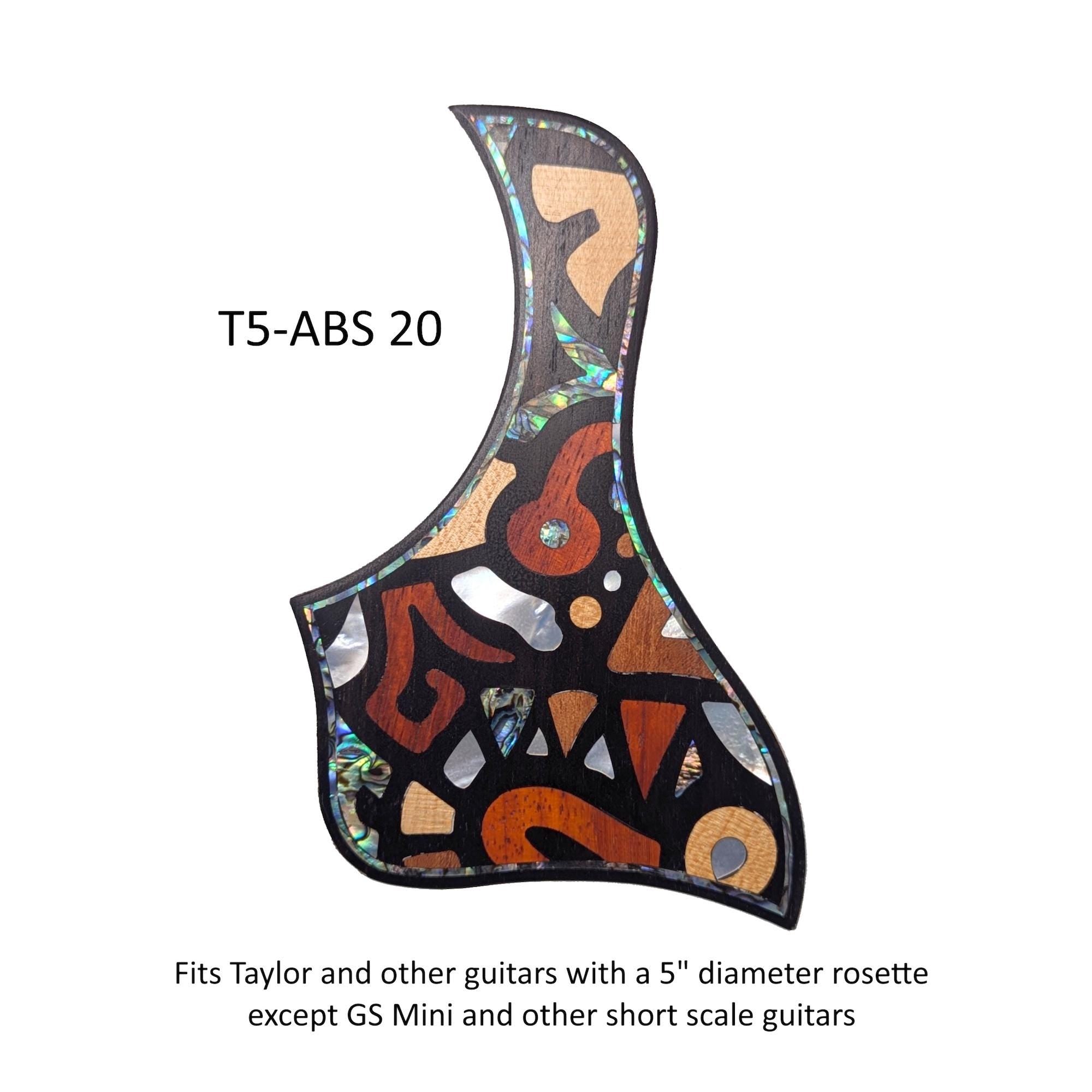 Pickguard for Taylor Guitars Handcrafted Rosewood Abstract Design, Guitar Accessories