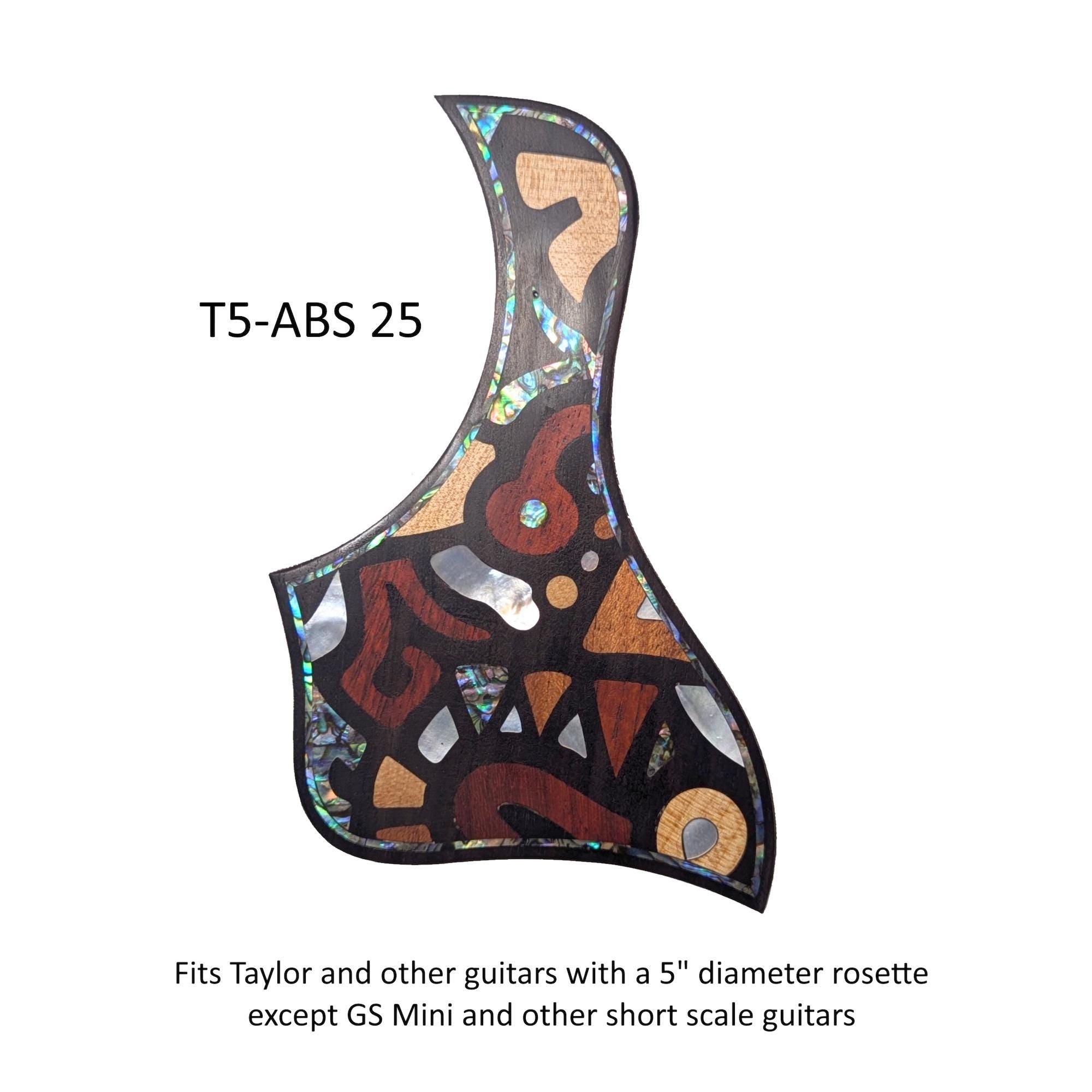 Pickguard for Taylor Guitars Handcrafted Rosewood Abstract Design, Guitar Accessories