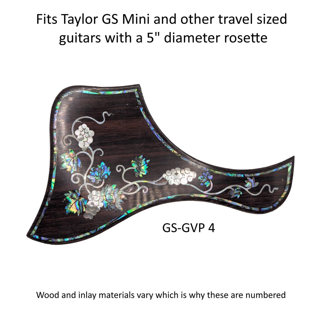 Taylor GS Mini & Travel Short Scale Guitar Pickguard Coloful Detailed Grapevine Inlay