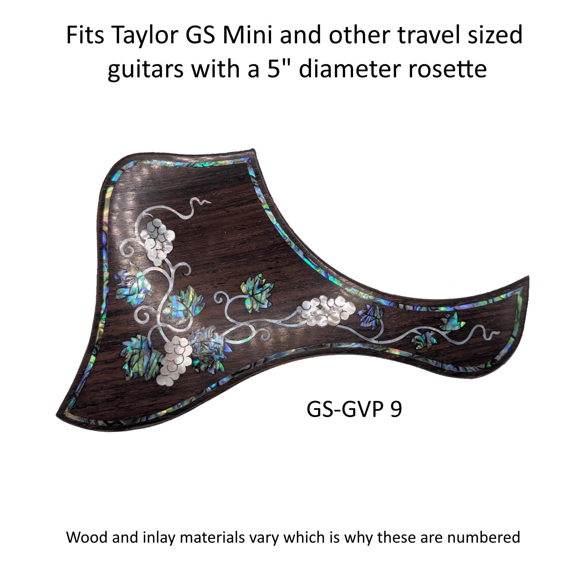 Taylor GS Mini & Travel Short Scale Guitar Pickguard Coloful Detailed Grapevine Inlay