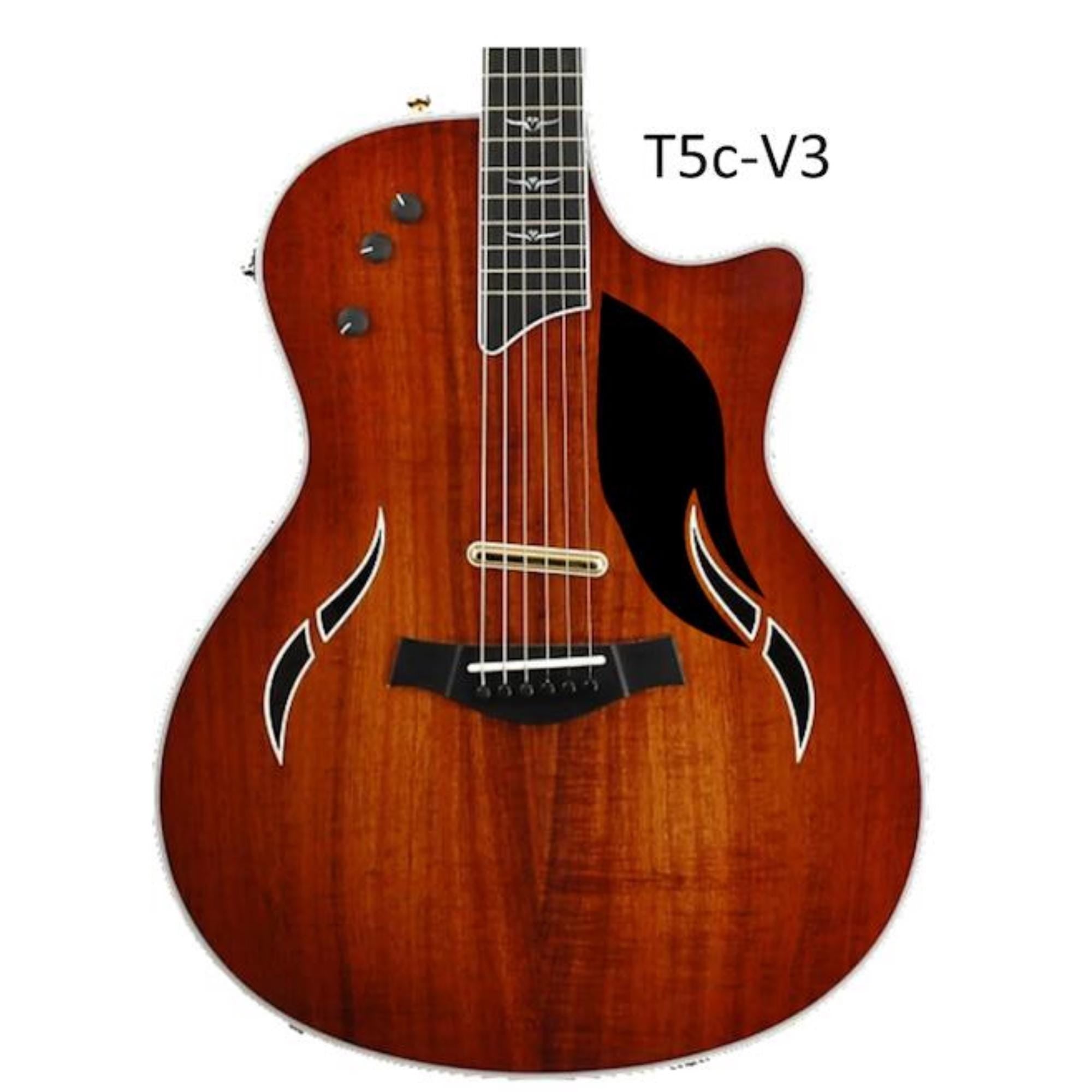 Taylor T5c Pickguard, Custom Cut Solid Wood Guitar Part, Acoustic & Electric Guitar Accessories