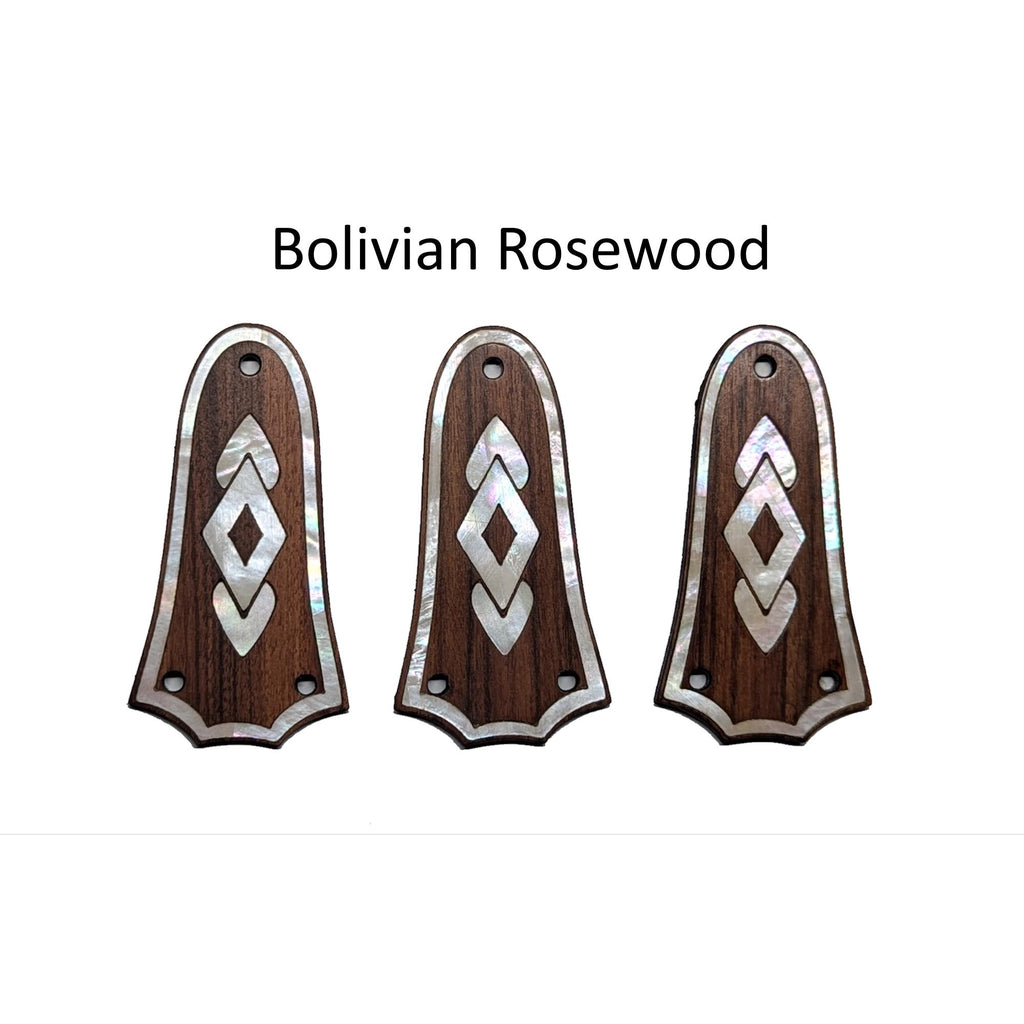 Made to Fit Taylor Guitar Truss Rod Cover - Rosewood & White Mother of Pearl Inlay
